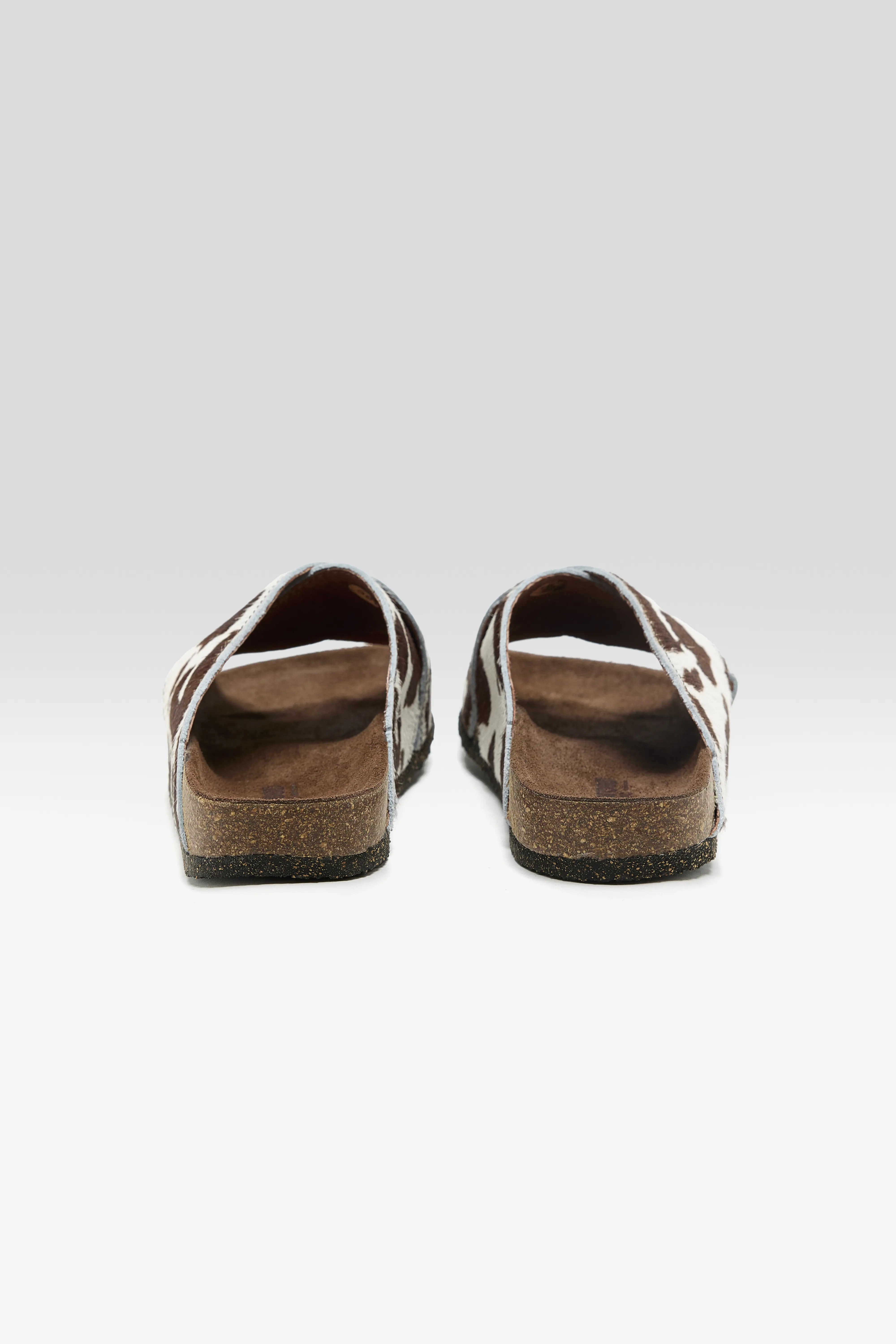 Bellerose Cowprint Ponyhair Cross Sandals  (261 / W / BROWN)