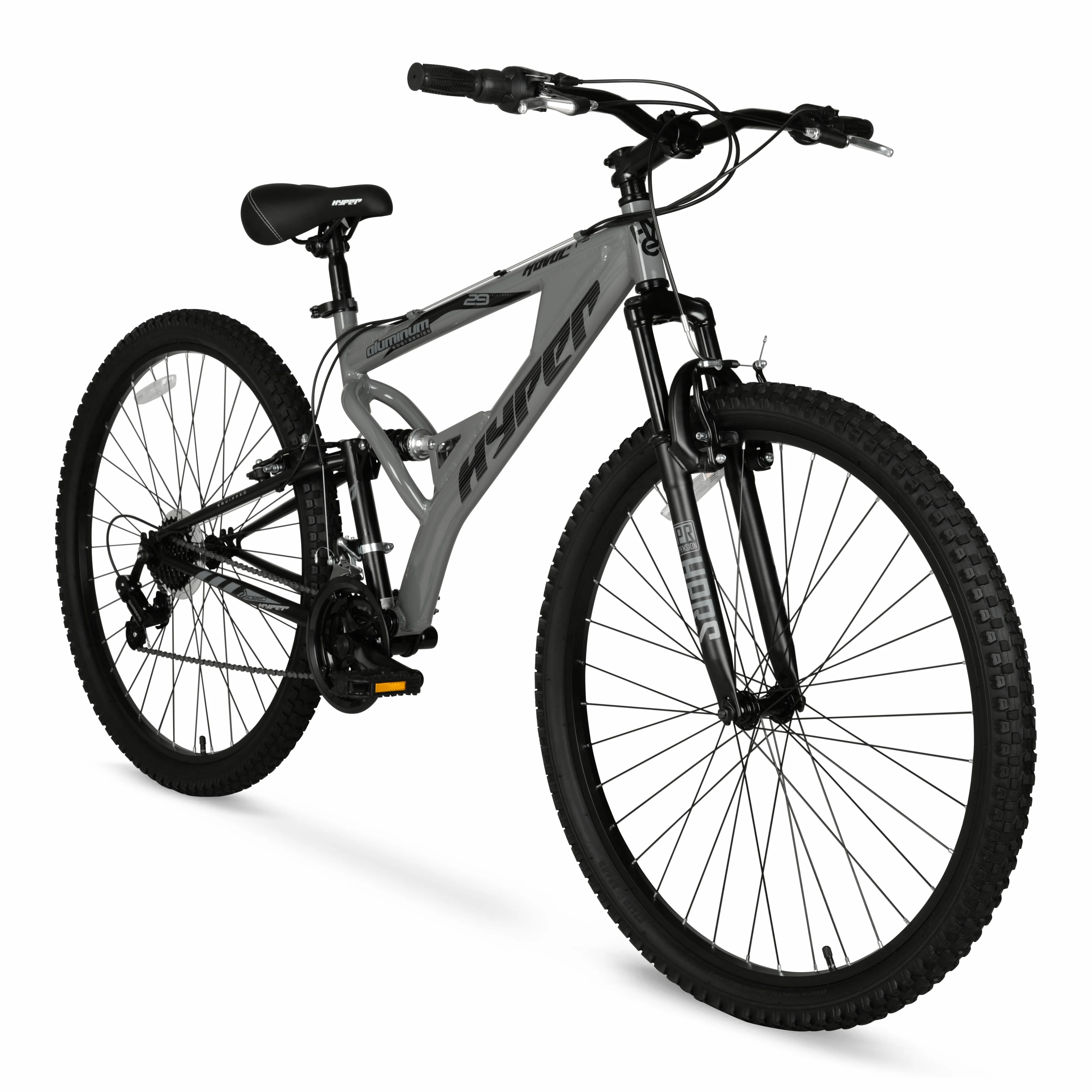 Hyper Bicycles 29" Men's Havoc Mountain Bike, Gray - Image 2