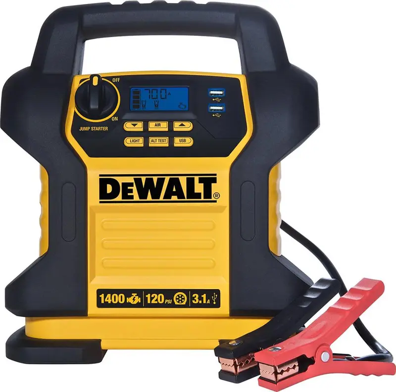 DEWALT 1400 Peak Amp Jump Starter With 120 PSI Digital Compressor - DXAEJ14 - Image 2 DEWALT 1400 Peak Amp Jump Starter With 120 PSI Digital Compressor - DXAEJ14 - Image 2