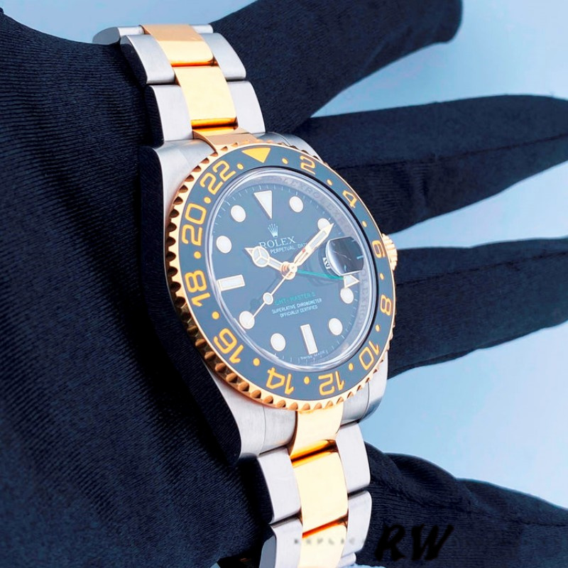Rolex GMT-Master II 116713LN stainless steel case Black Dial 40mm Mens Replica Watch