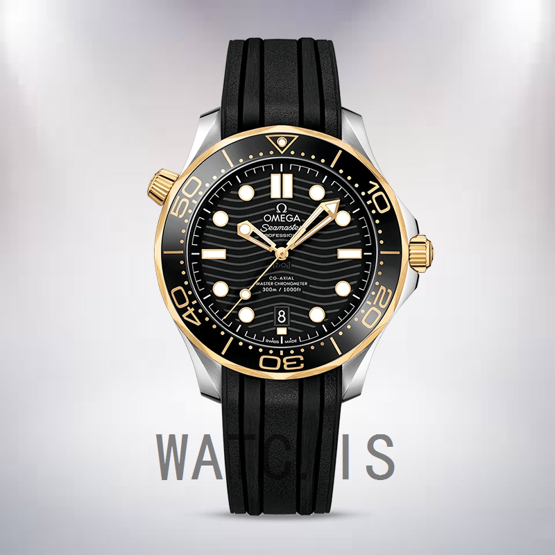 Omega Seamaster 41mm Men 210.22.42.20.01.001 Rubber Band Silver-tone