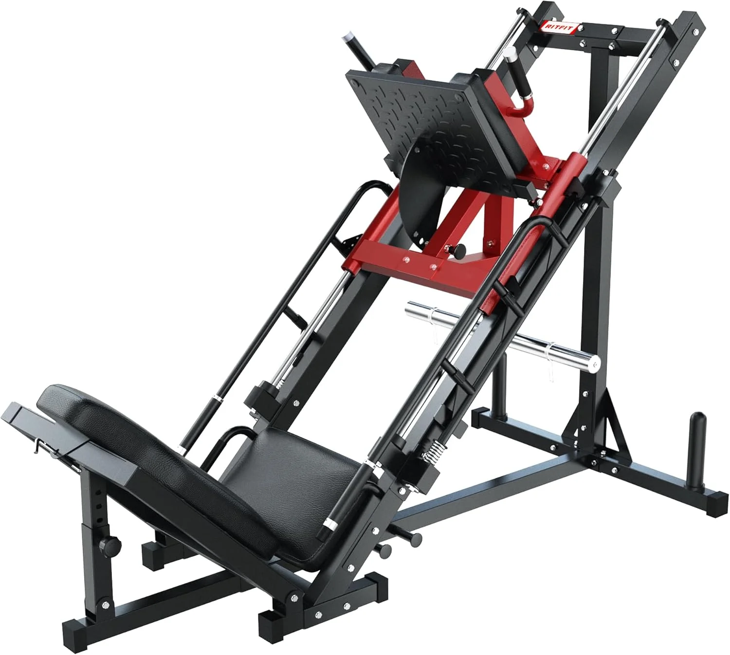 RitFit Leg Press Hack Squat Machine, Professional Adjustable Leg Press Machine for Home Gym with Linear Bearing, Specialty Hack Squat Machine for Full Lower Body Workout with Weight Storage, Pink - Image 19