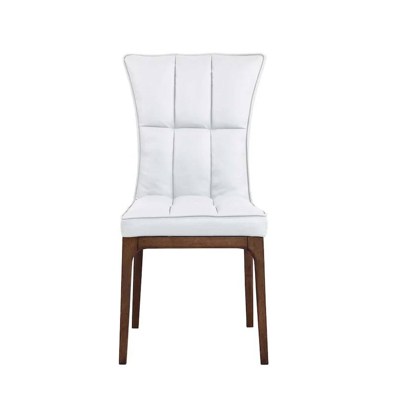 Set of 2 Contemporary Tufted Side Chairs with Sturdy Solid Wood Frame