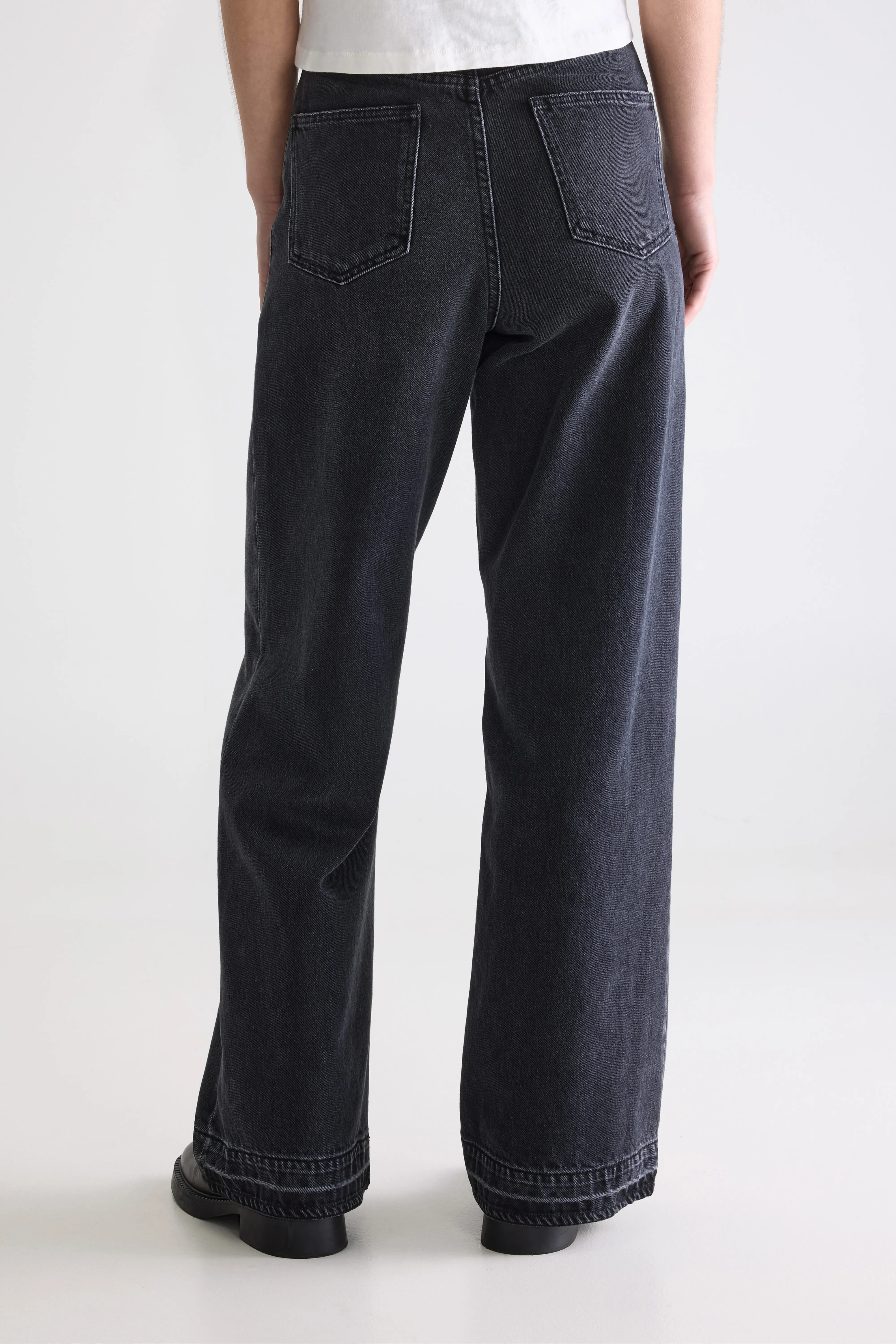 Bellerose Denim N. 64 - Wide used black jeans (252 / W / USED BLACK)