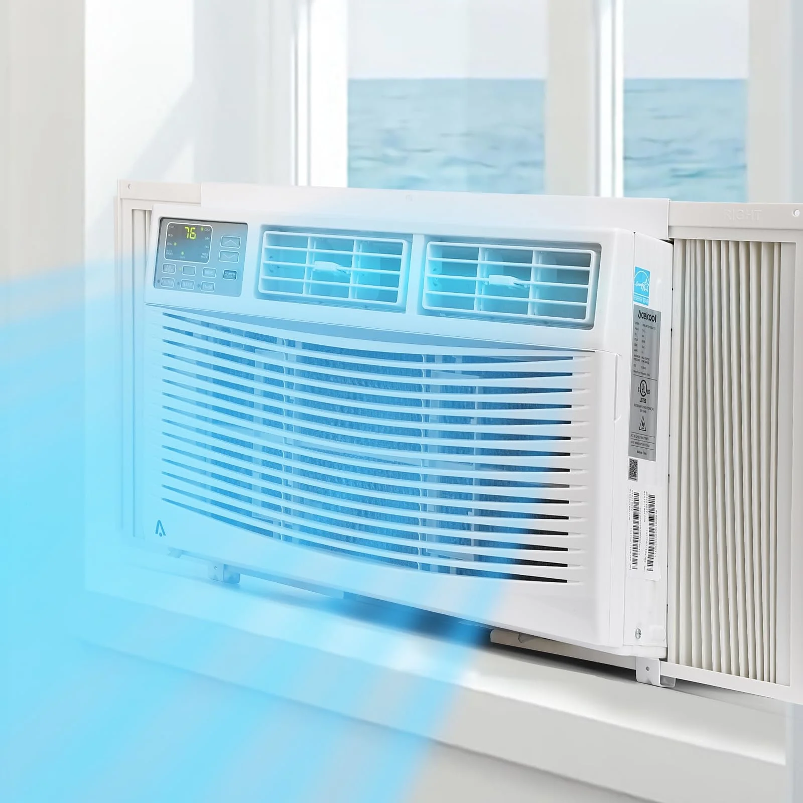 12000btu Window Air Conditioner With Wi-fi Enabled, Remote Control, Cooling Up To 550sq.ft, 115v Wall Mounted Window Ac Units For Rooms, Dehumidifier, Fan, Reusable Filter - Image 26