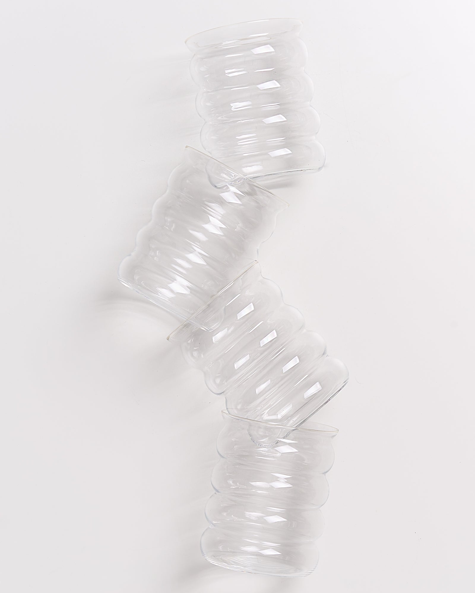 Joia Glas groß bubble transparent 4er-Set