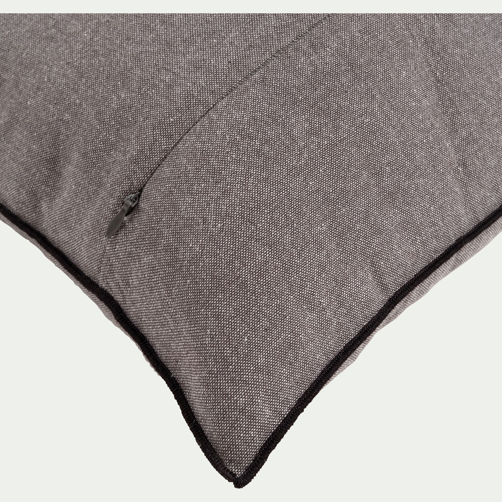 LINIA - Coussin points bourdon en coton - gris ardoise 45x45cm
