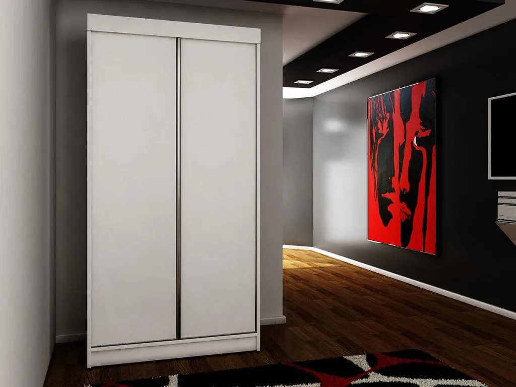 Armario Mobtrendy 104 Blanco 200x100x62cm Puertas de armario - Correderas btxo24319