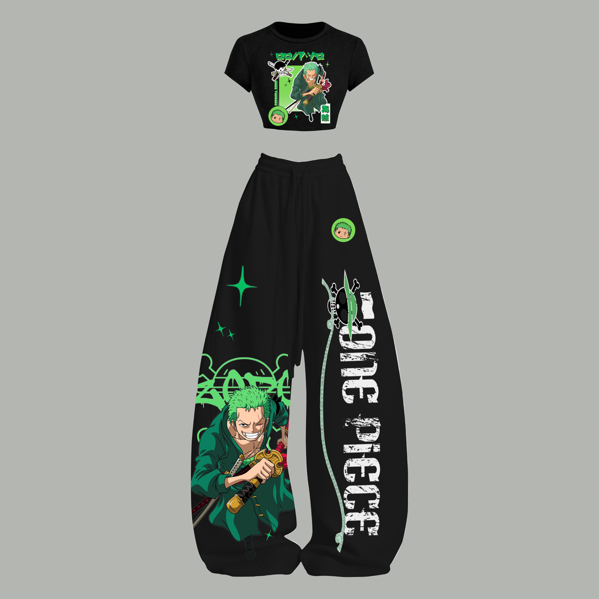 One Piece T-Shirt  & Elasticated Trousers Two-Piece Set