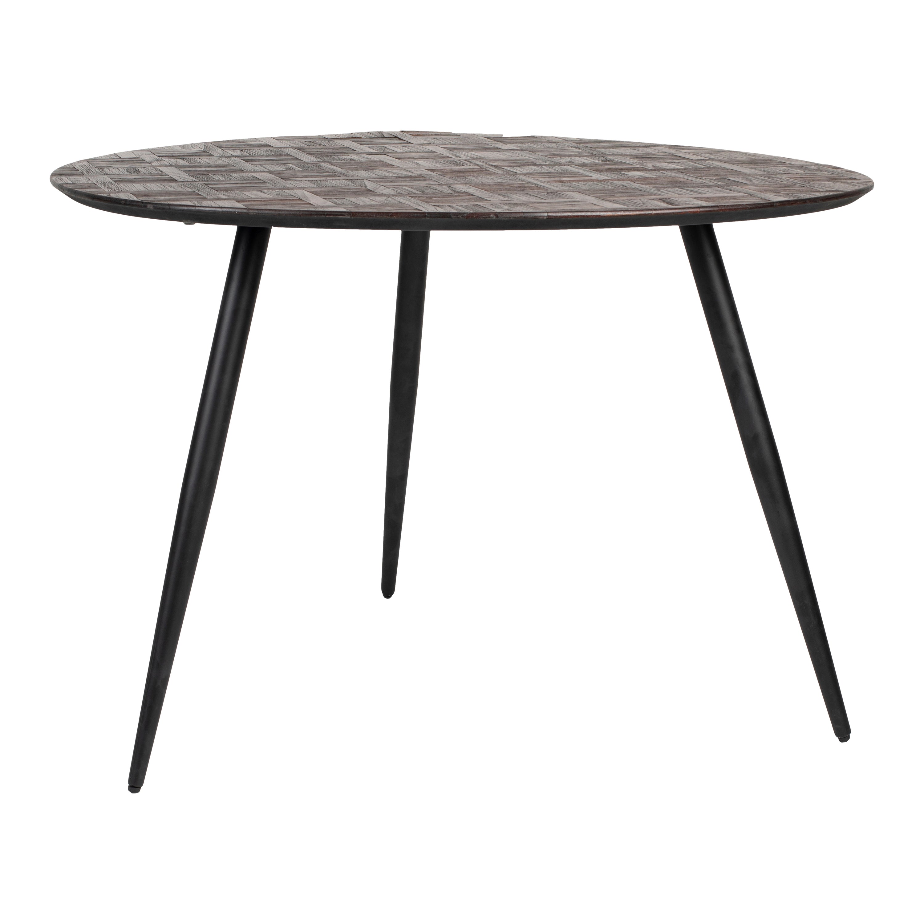 Blokker Checkers Eettafel Teakhout 108 x 111 cm - Rond