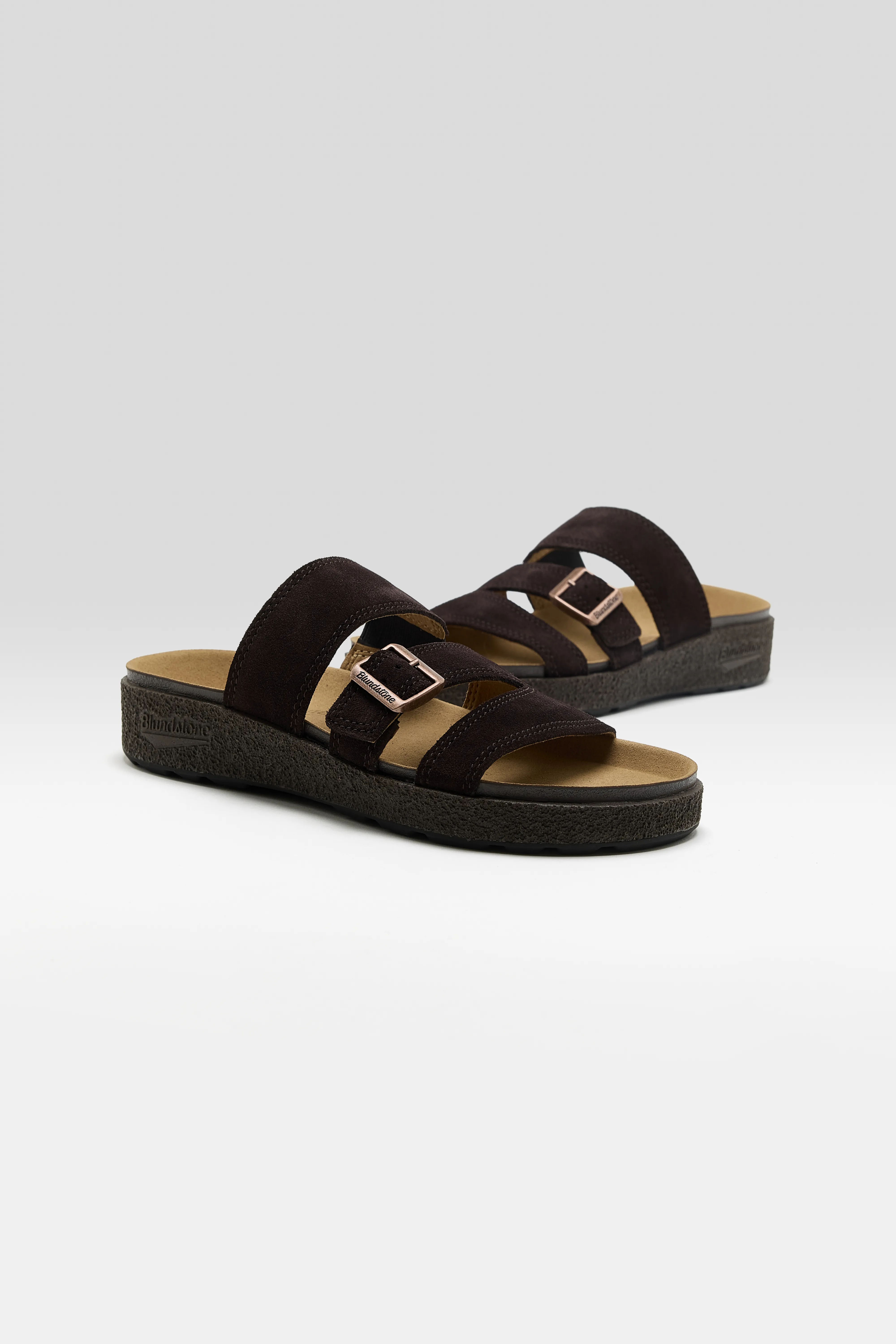 Bellerose 2696 Aerocork Clog Sandals for Women (261 / W / DARK BROWN)