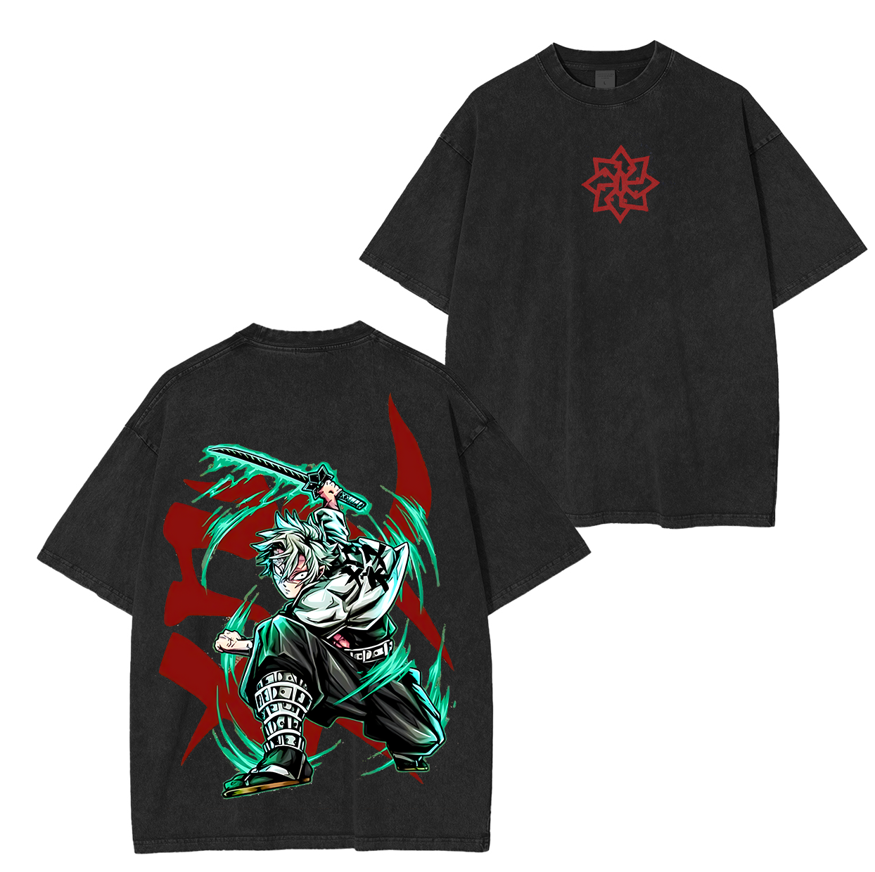 Unisex Anime Inspired Vintage Washed T-Shirt丨Comicssoul