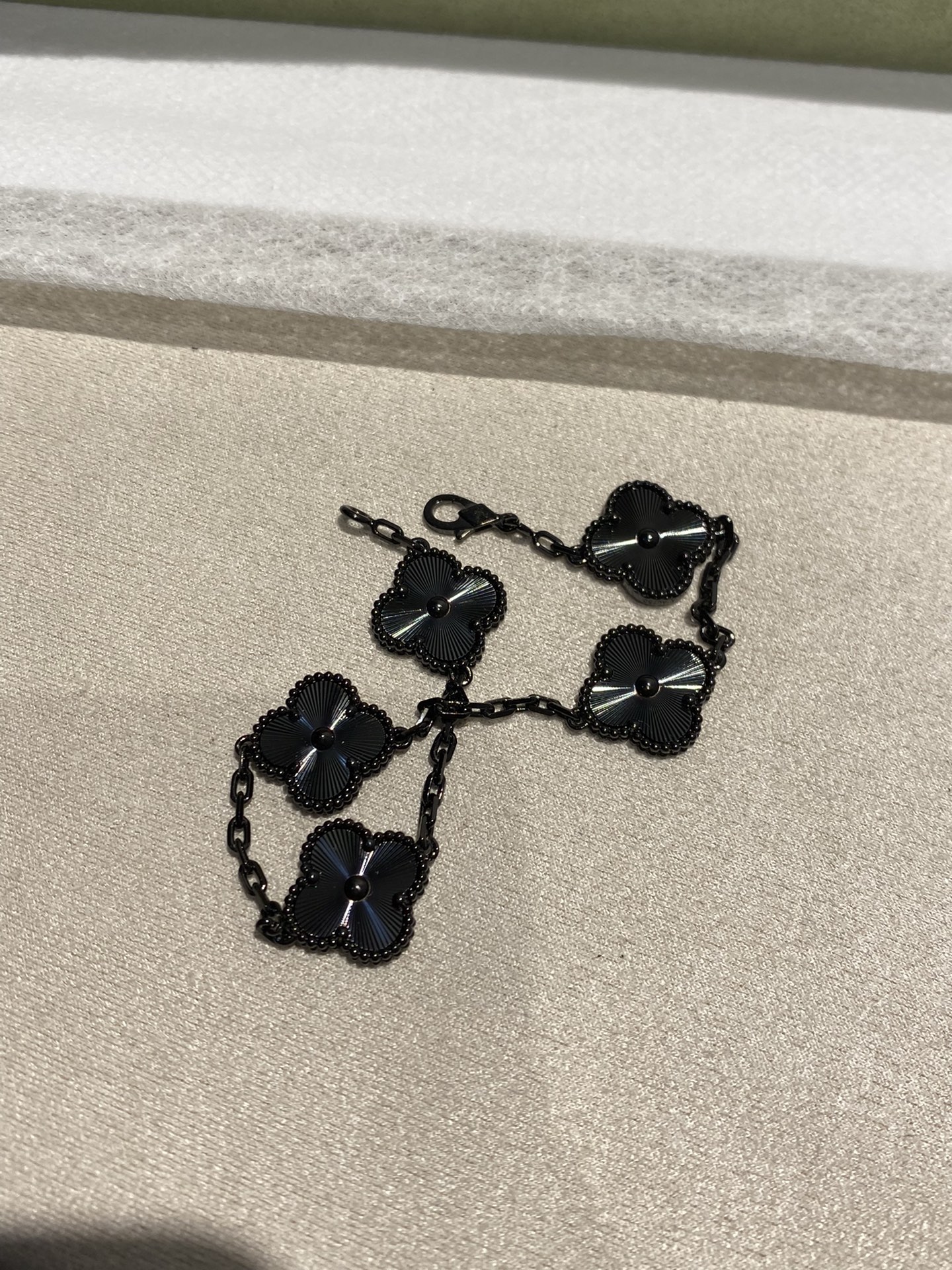 VCA Darth Vader Black Vintage Alhambra 5 Motifs Bracelet - Original Replica Club