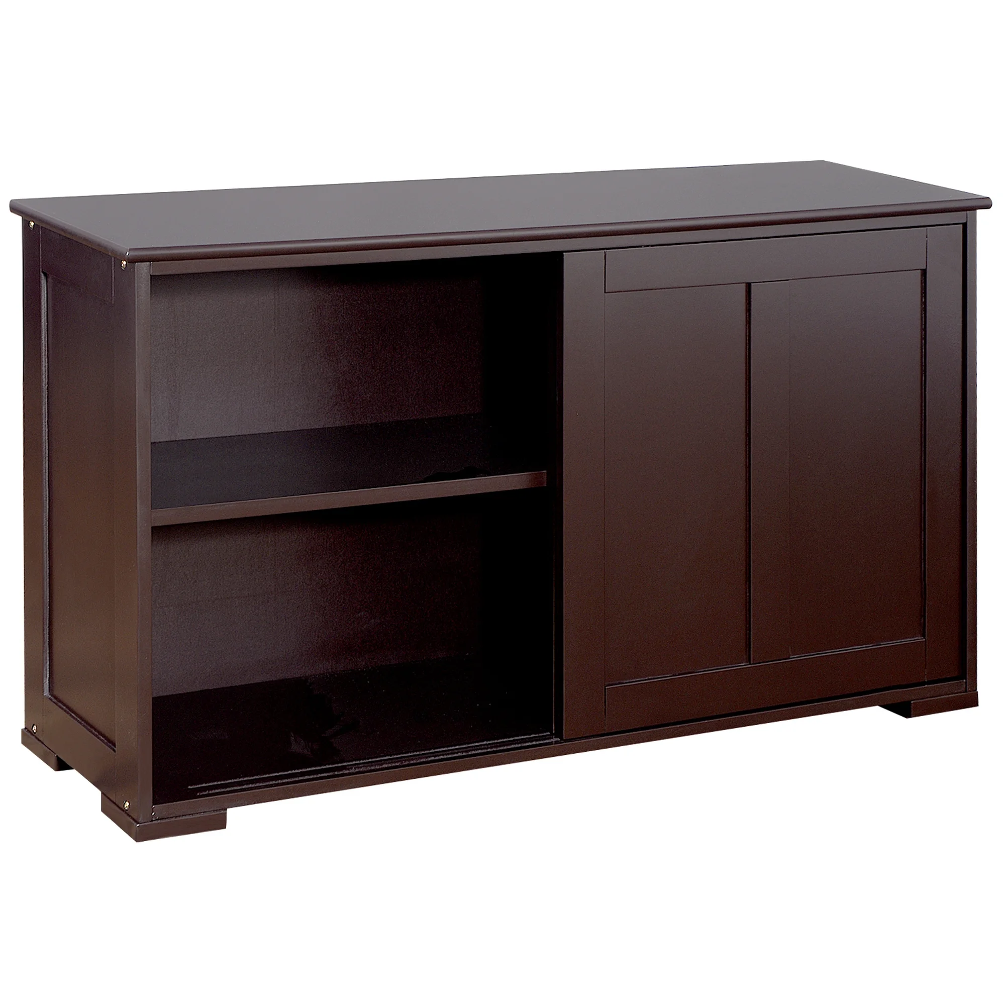 Costway Kitchen Storage Cabinet Sideboard Buffet Cupboard Wood Sliding Door Pantry White - Image 22