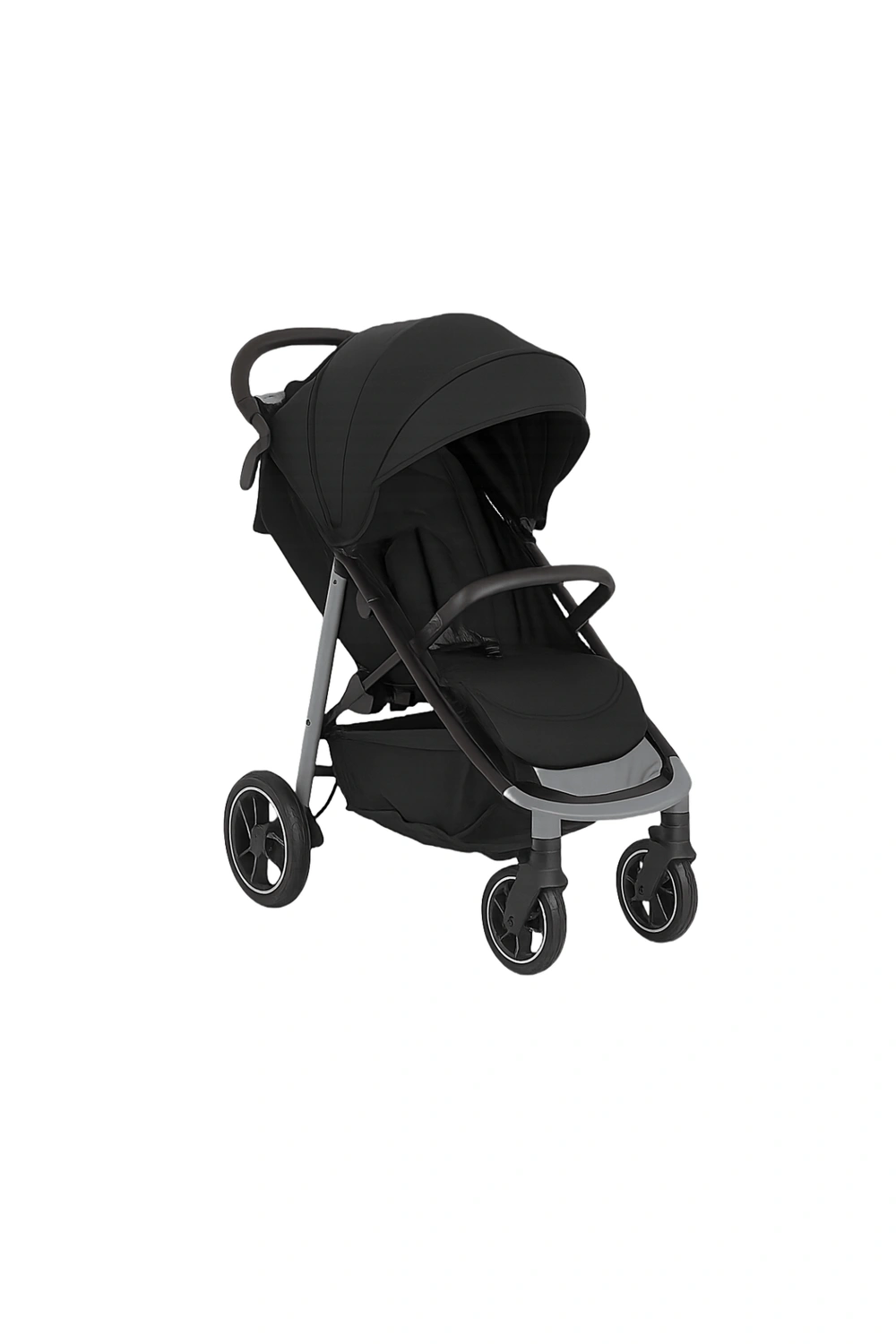 Cochecito de bebé, carrito ligero plegable con respaldo ajustable en 3 posiciones y capota amplia, hasta 22 kg, arnés de seguridad, color negro, apto para 0 - 48 meses