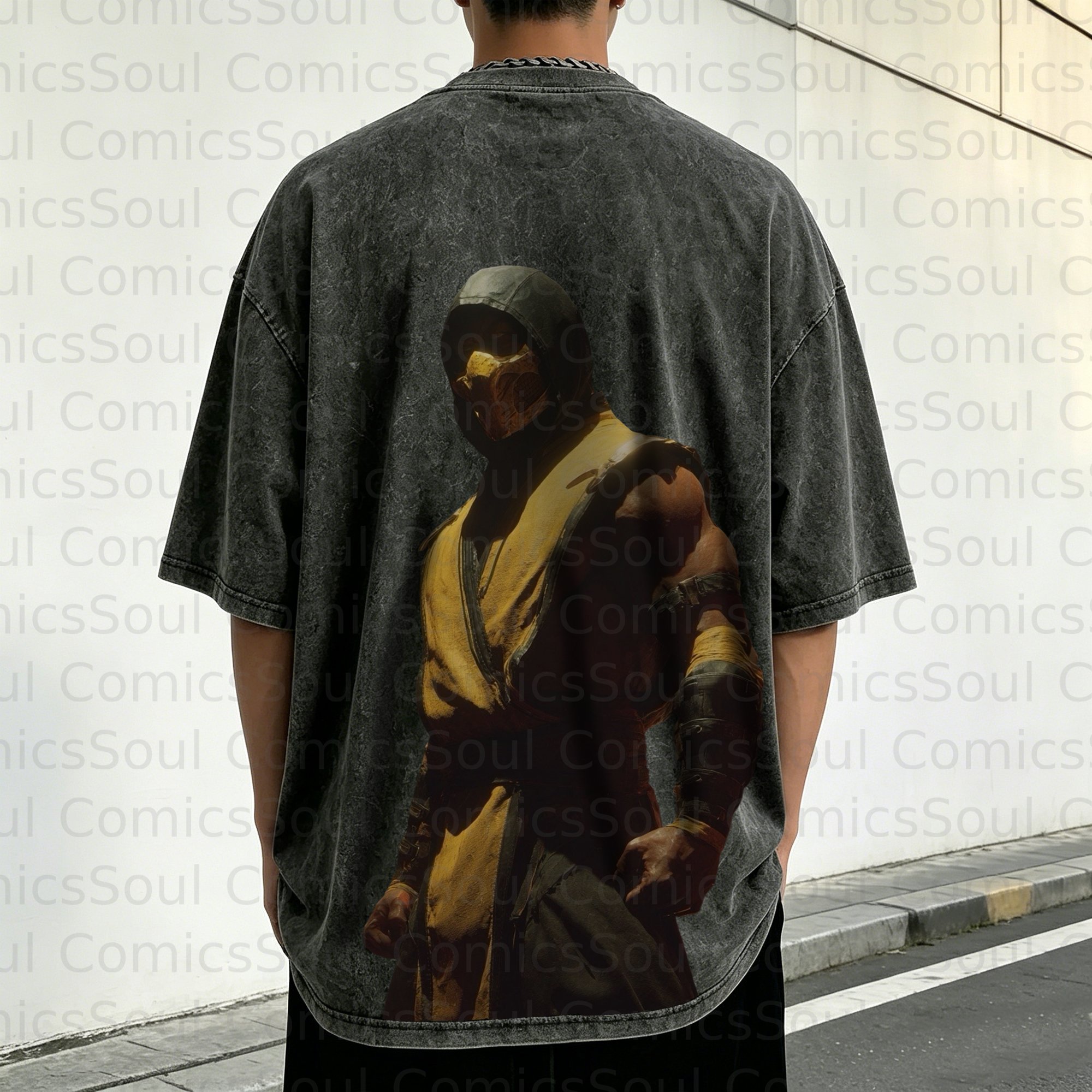 Unisex Anime Inspired Vintage Washed T-Shirt