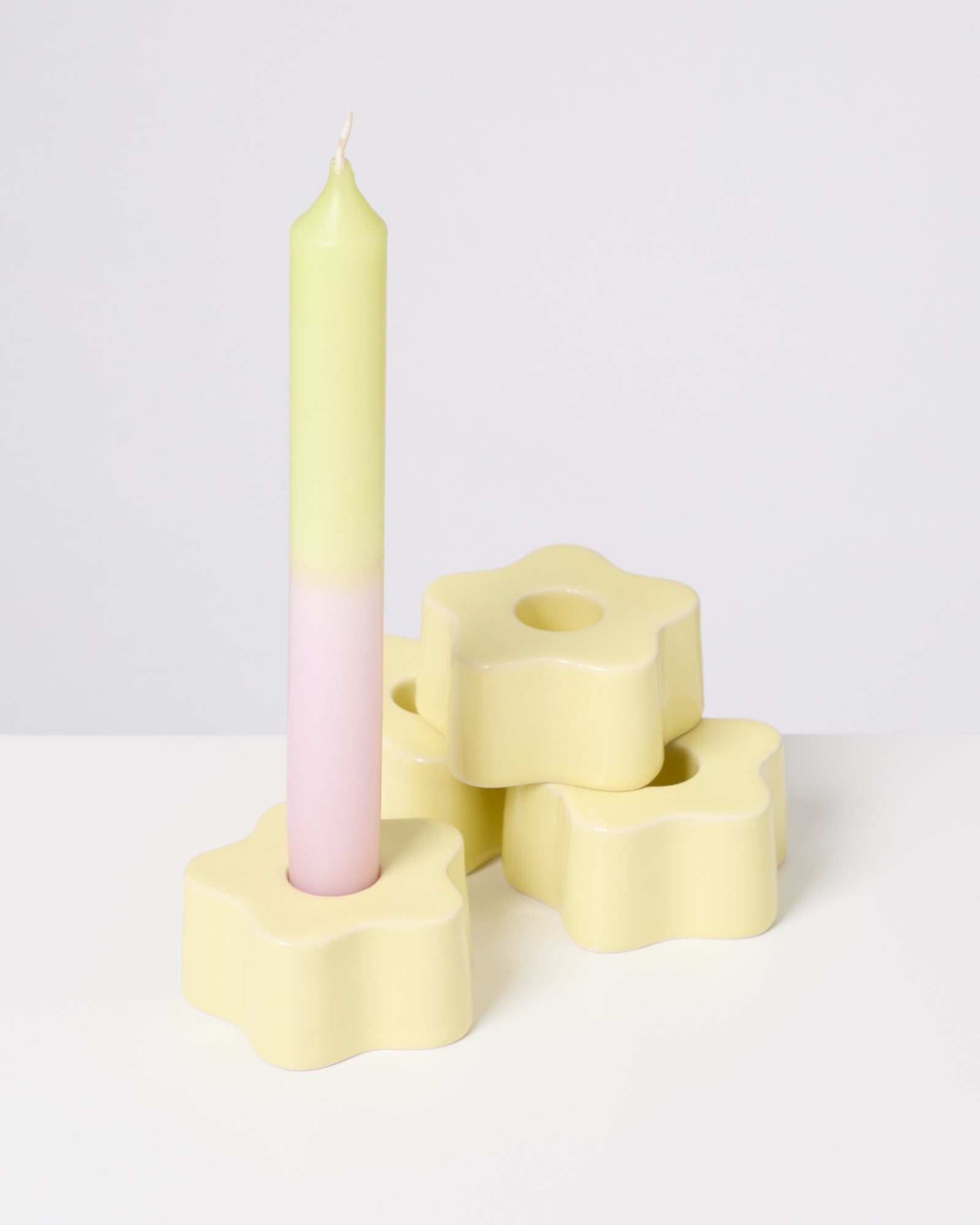 Seia Kerzenhalter flower gelb