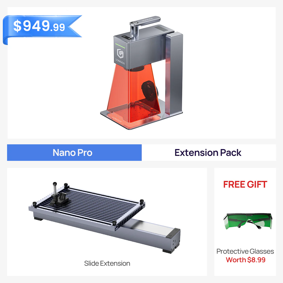 Longer Nano Pro 12W&Nano 6W Portable Laser Engraver