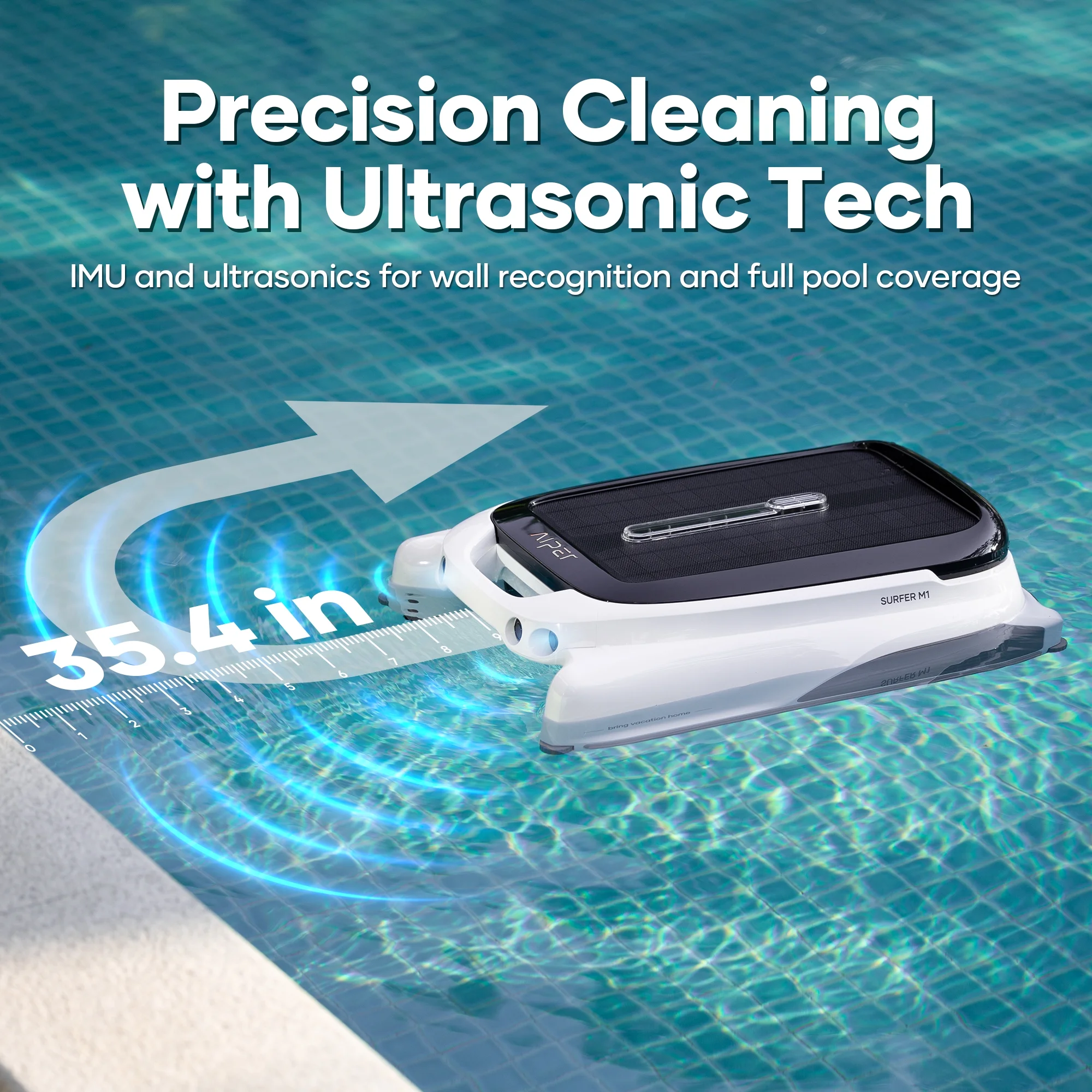 Aiper Surfer M1 Automatic Pool Skimmer Robotic Surface Cleaner with App Control & Solar Powered - Image 5