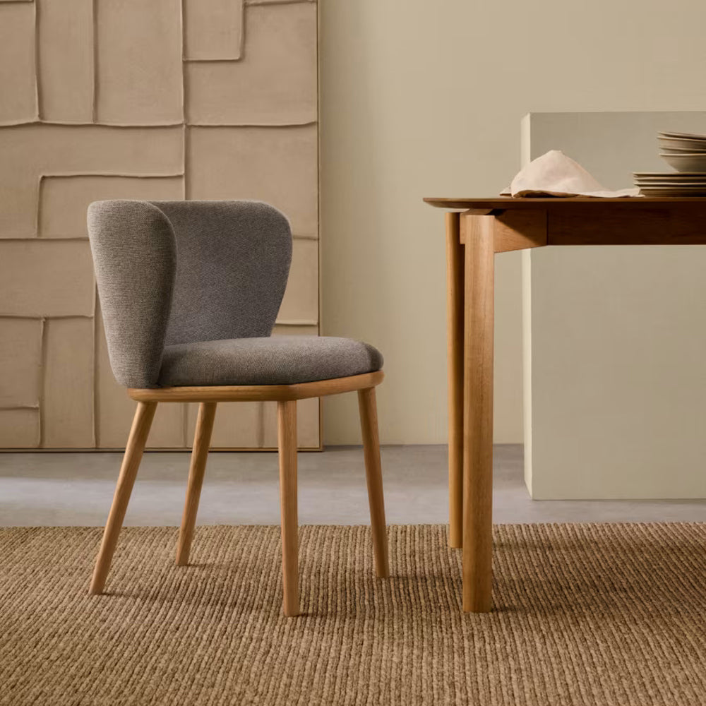 Kave Home Ciselia Eetkamerstoel - Bruin / Essenhout