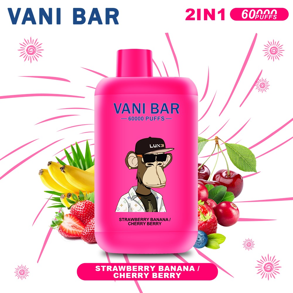 【VANI BAR】60000 PUFFS 2-in-1 &STRAWBERRY BANANA/CHERRY BERRY