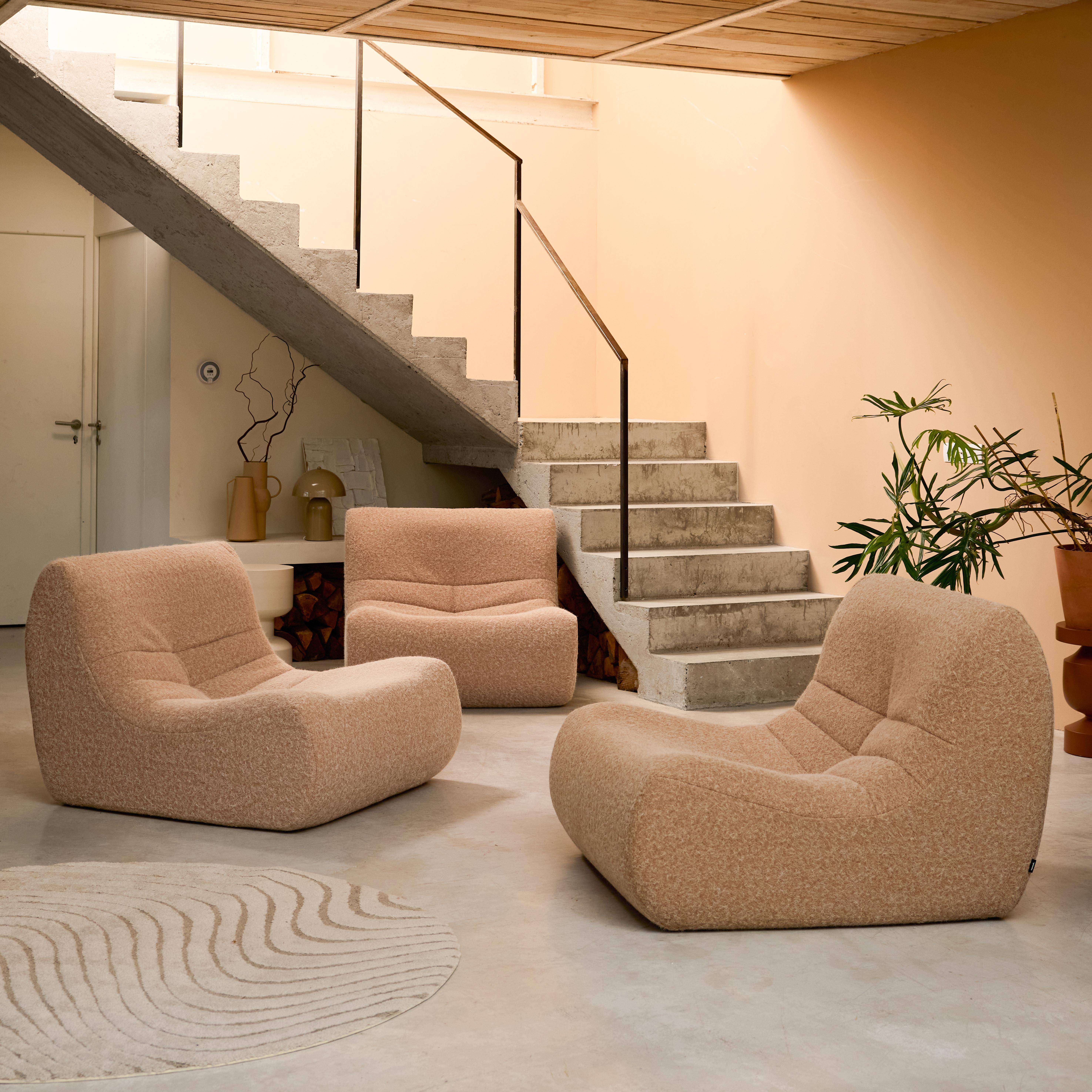 Sokol alpaca - Sofá modular en tejido efecto alpaca, 3 plazas