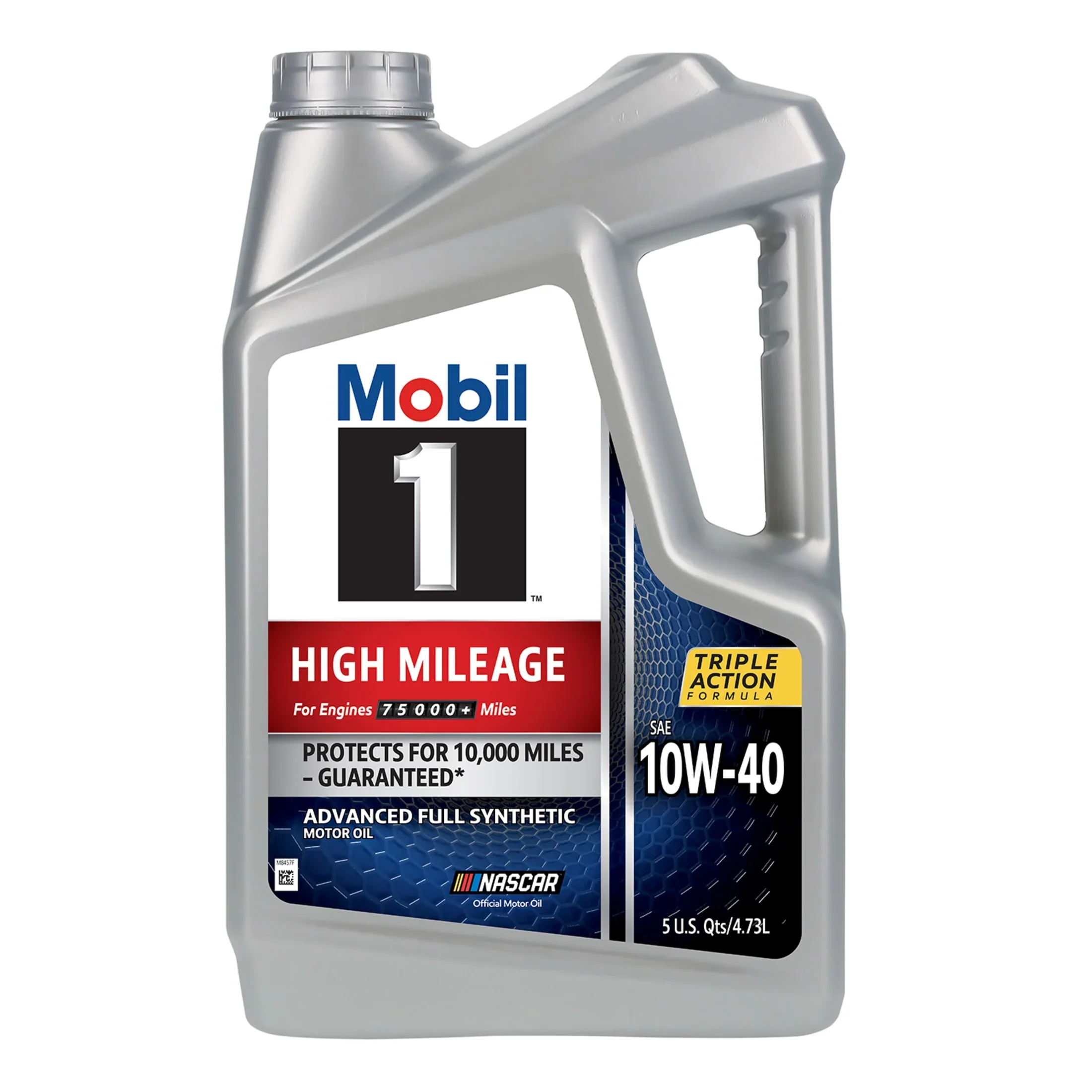 Mobil 1 High Mileage Full Synthetic Motor Oil 10W-40, 5 Quart (Pack of 3)