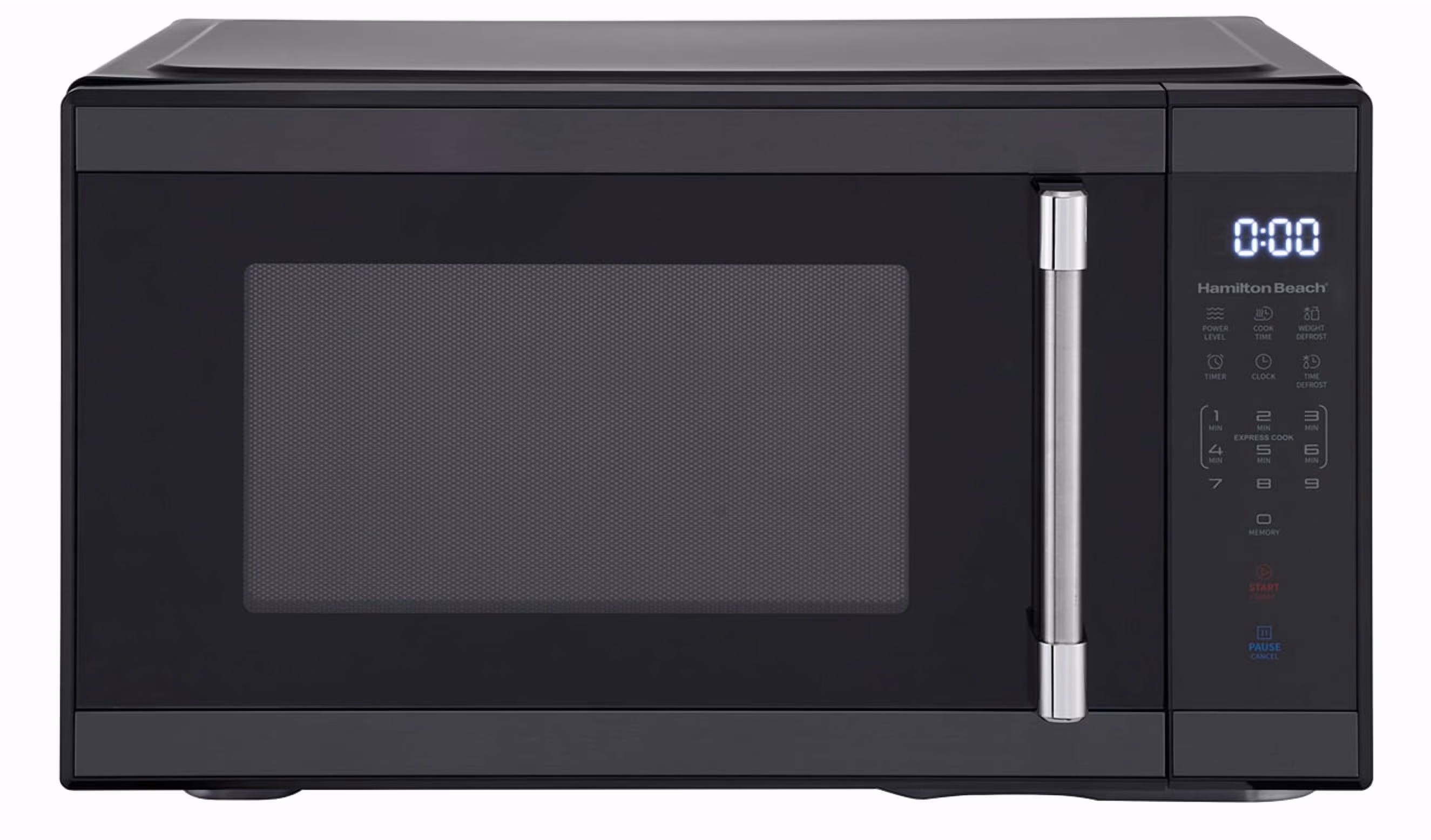 Hamilton Beach 1.1 Cu. Ft. Countertop Microwave Oven, 1000 Watts, White Stainless Steel