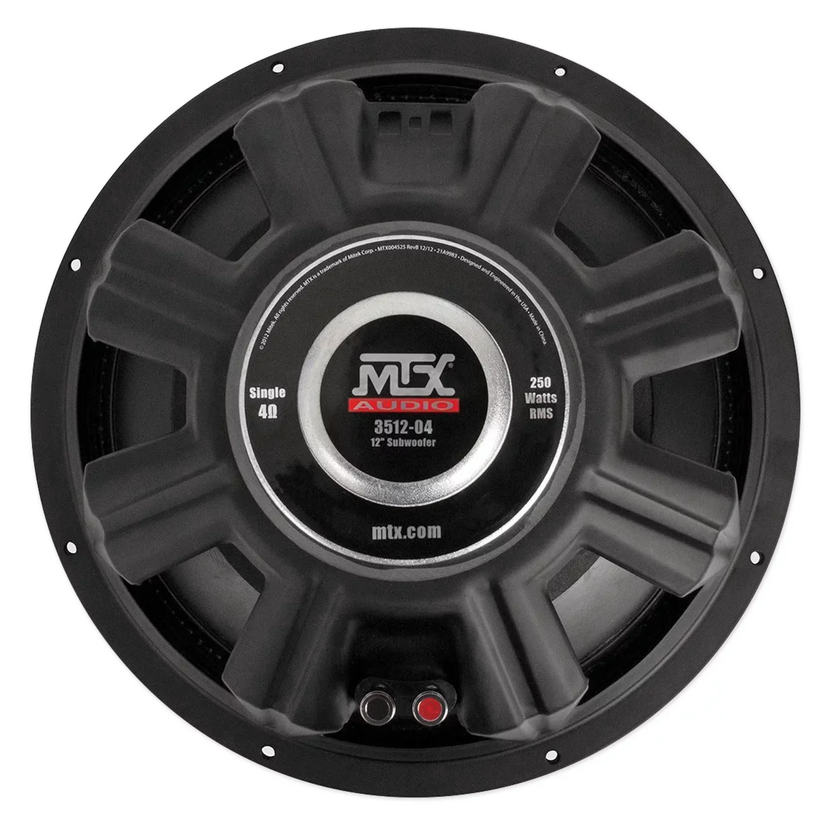 MTX 3512-04 12 in 500W Subwoofer Bundle With Rockville Sealed Enclosure, Amplifier And Wire Kit - Image 4 MTX 3512-04 12 in 500W Subwoofer Bundle With Rockville Sealed Enclosure, Amplifier And Wire Kit - Image 4