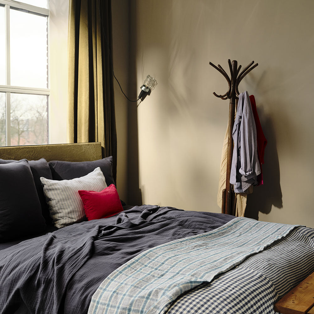Housse de couette en gaze de coton - Gris Fusain