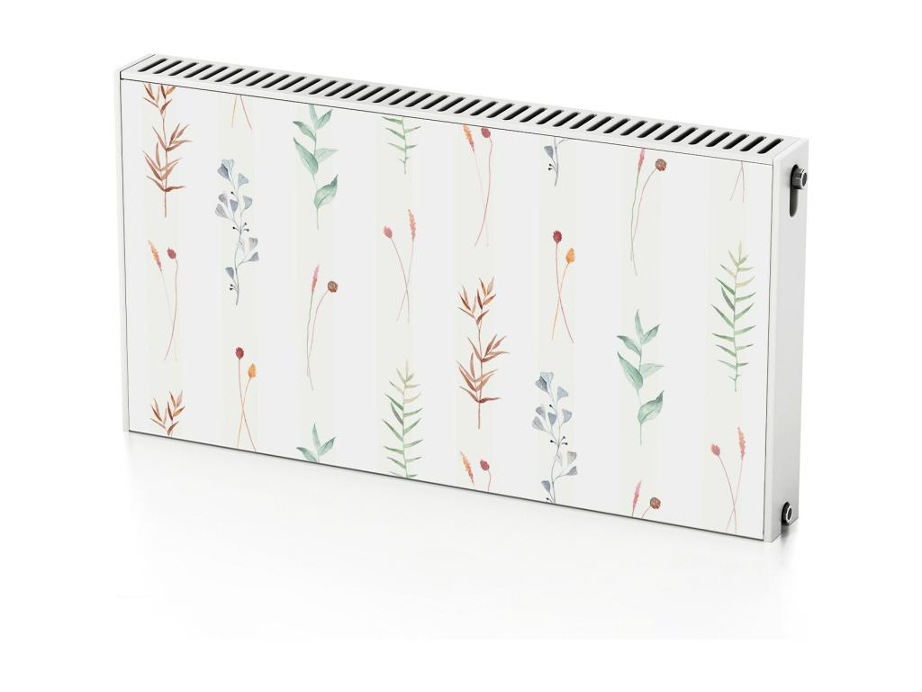 Alfombrilla magnética para radiador - Flores decorativas 110 x 60 cm, Imán para radiador