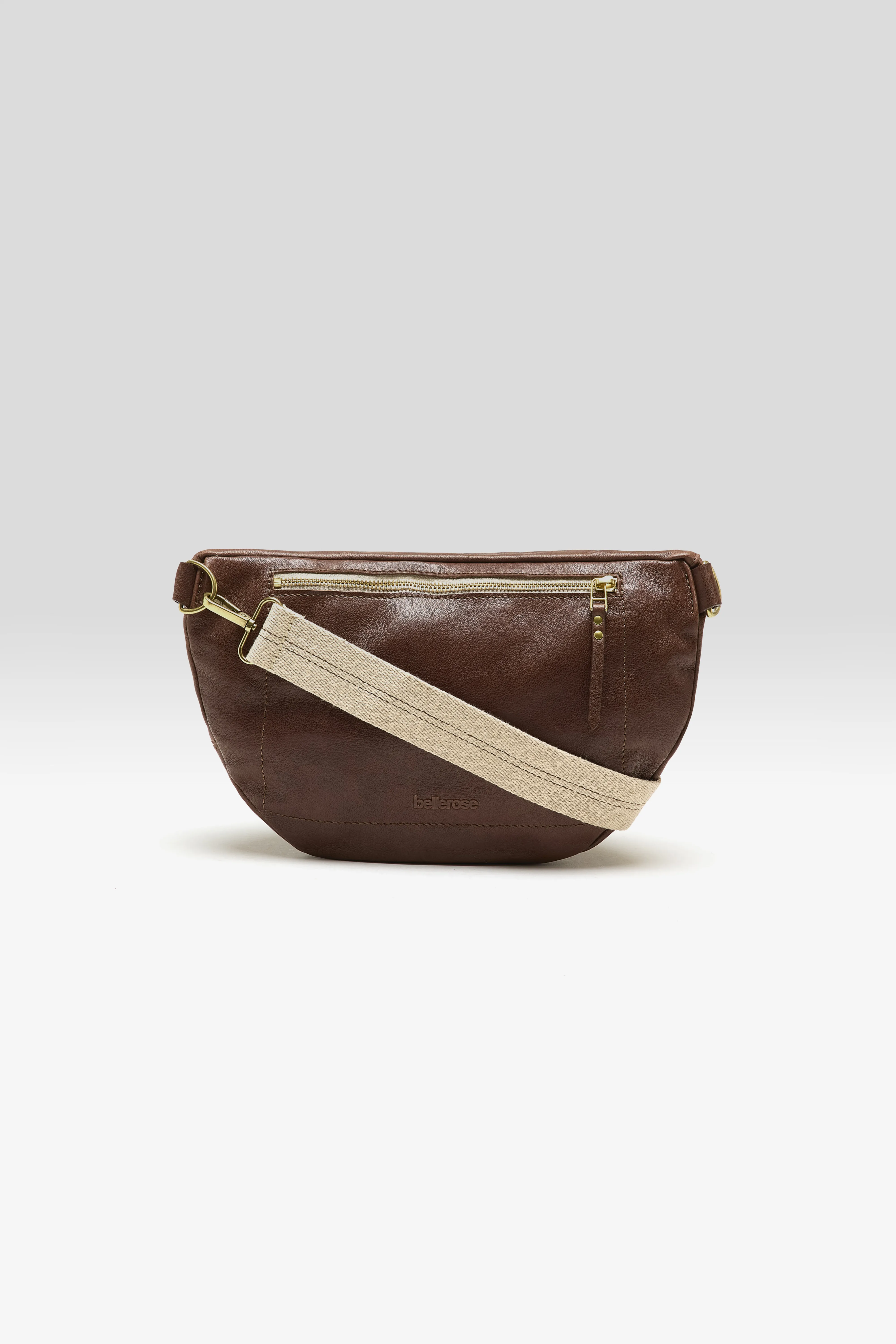 Bellerose Souply brown leather sling bag (252 / W / ECUREUIL)
