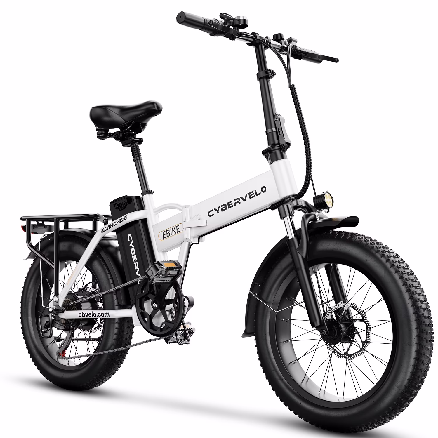 1000W Foldable Ebike for Adult 80+Miles 28+Mph Battery Removable 20 in Fat Tyre Ebike for All-Terrain