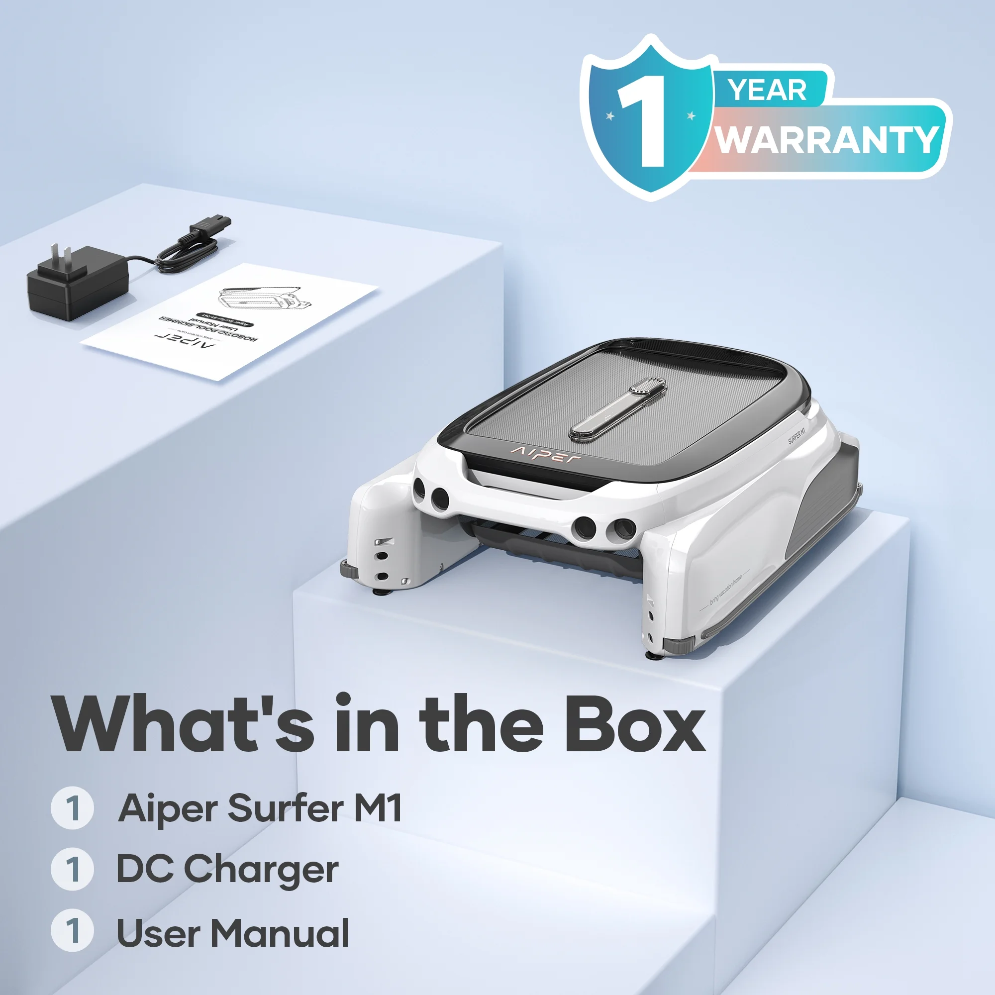 Aiper Surfer M1 Automatic Pool Skimmer Robotic Surface Cleaner with App Control & Solar Powered - Image 9