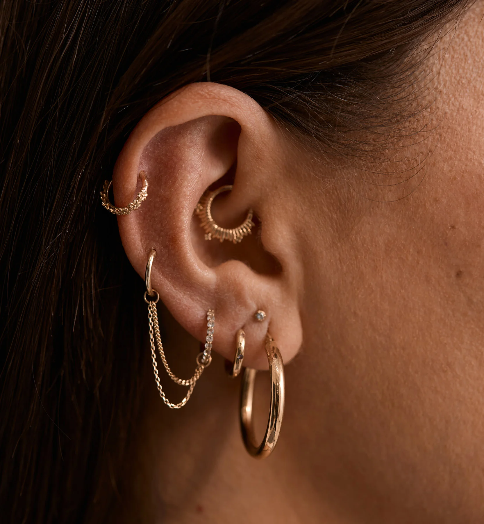 Forget Me Not Helix Piercing 14K