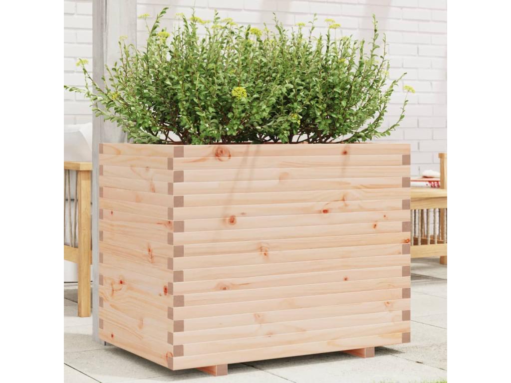 Jardinera madera maciza de pino 90x60x72,5 cm