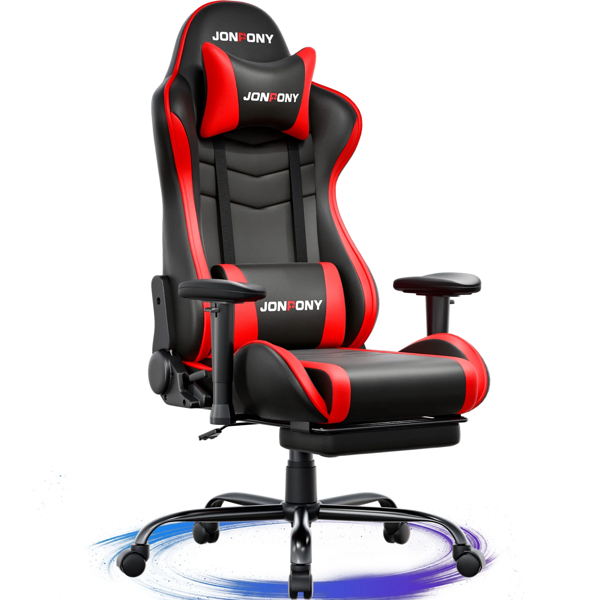JONPONY Big and Tall 500LBS Gaming Chair, Ergonomic Design, Gamer Chair PU Leather with Footrest and Lumbar Support, High Back Office Chair Support 8 Hours Long Sitting, Computer Chair,Red - Image 19