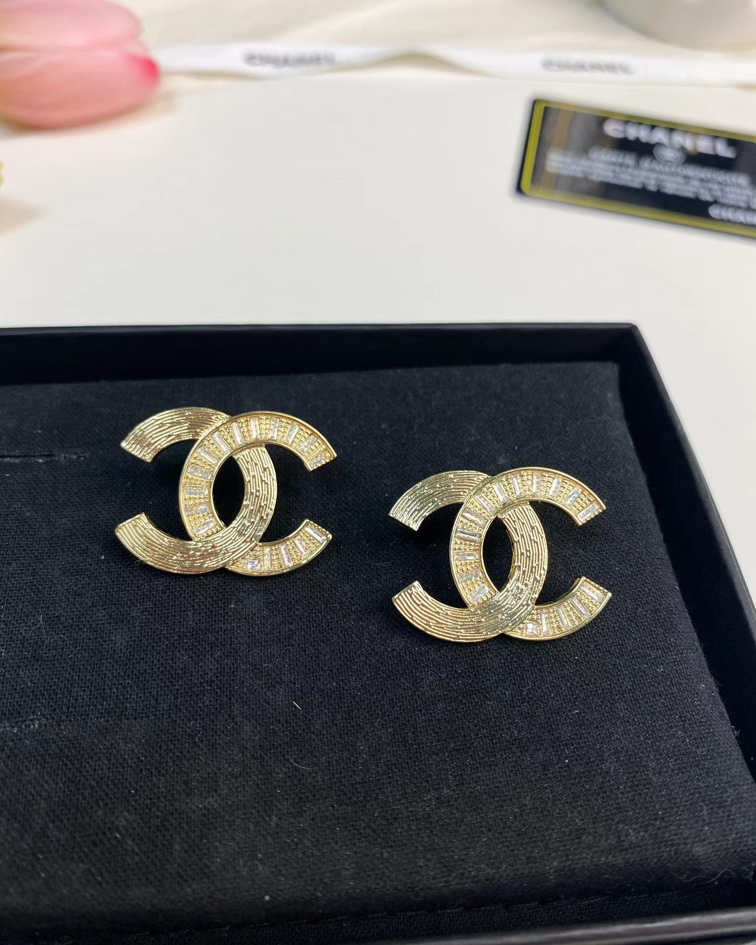 Chanel Big Gold Double C Stud Earrings - Original Replica Club