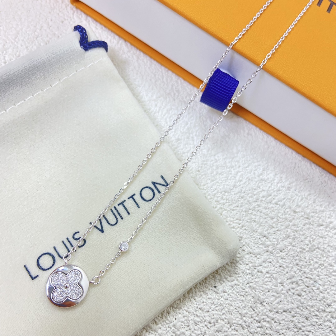 Louis Vuitton Diamond Sun Pendant Necklace - Original Replica Club