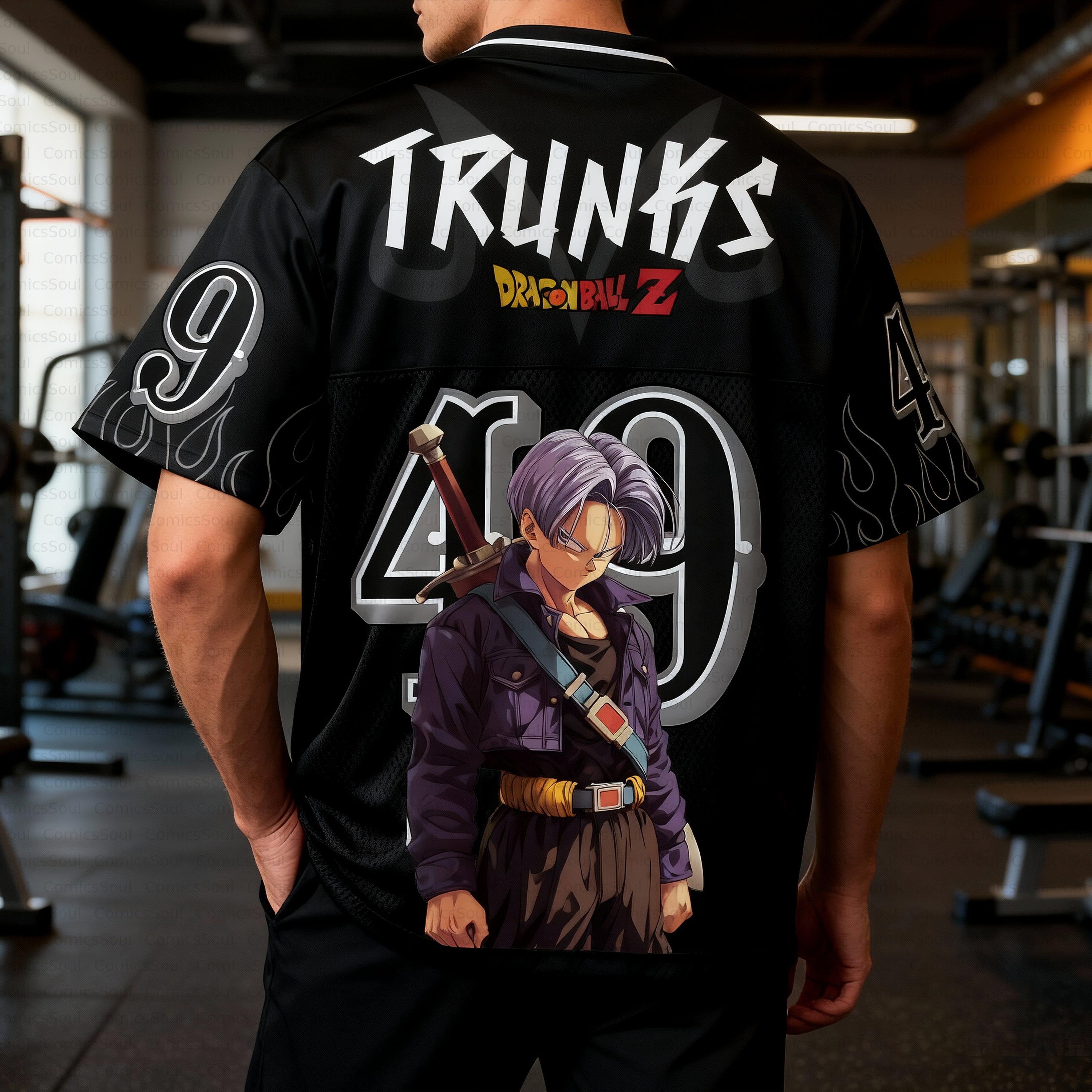 Unisex Anime Retro Mesh Sports Jersey T-Shirt