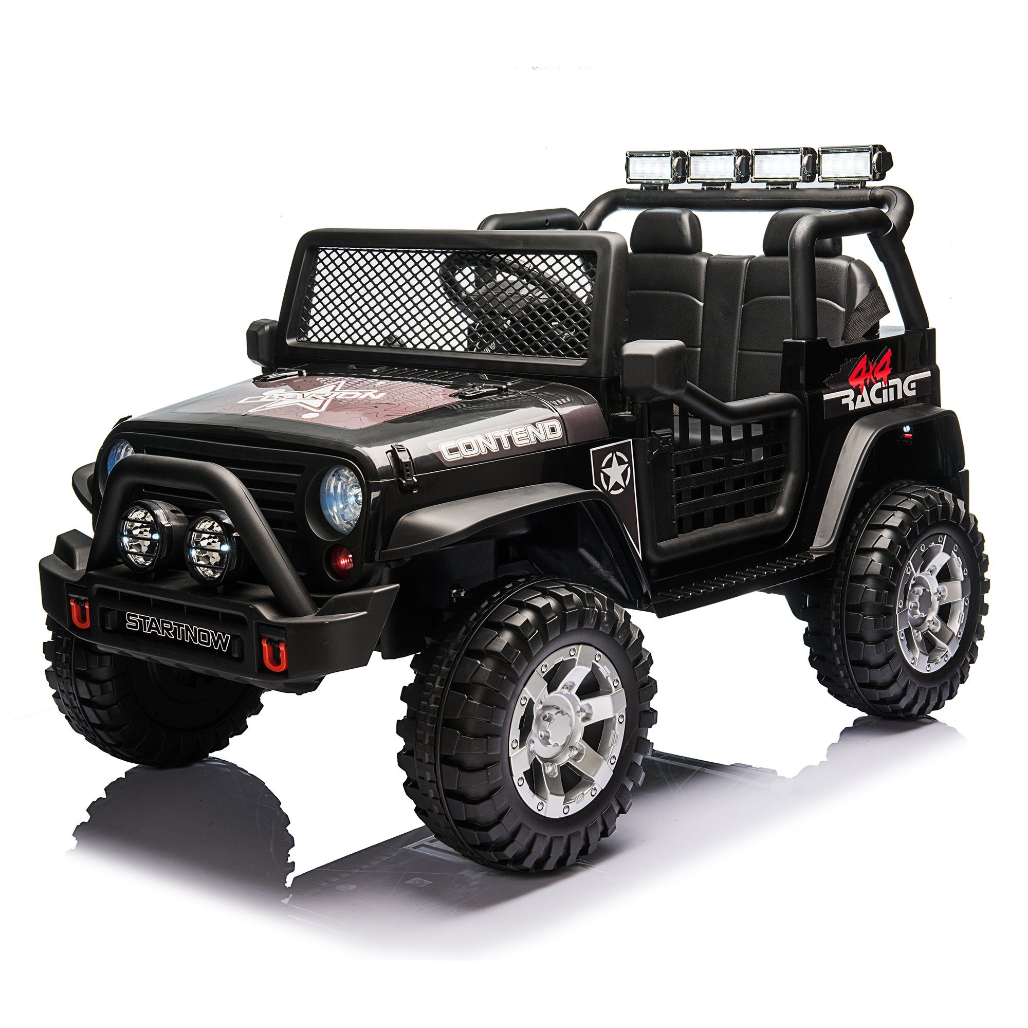 Merax Elektro-Kinderauto, Belastbarkeit 50 kg, mit 2 Sitzer, Elektroauto mit USB, AUX und Bluetooth inkl. Ferndienung
