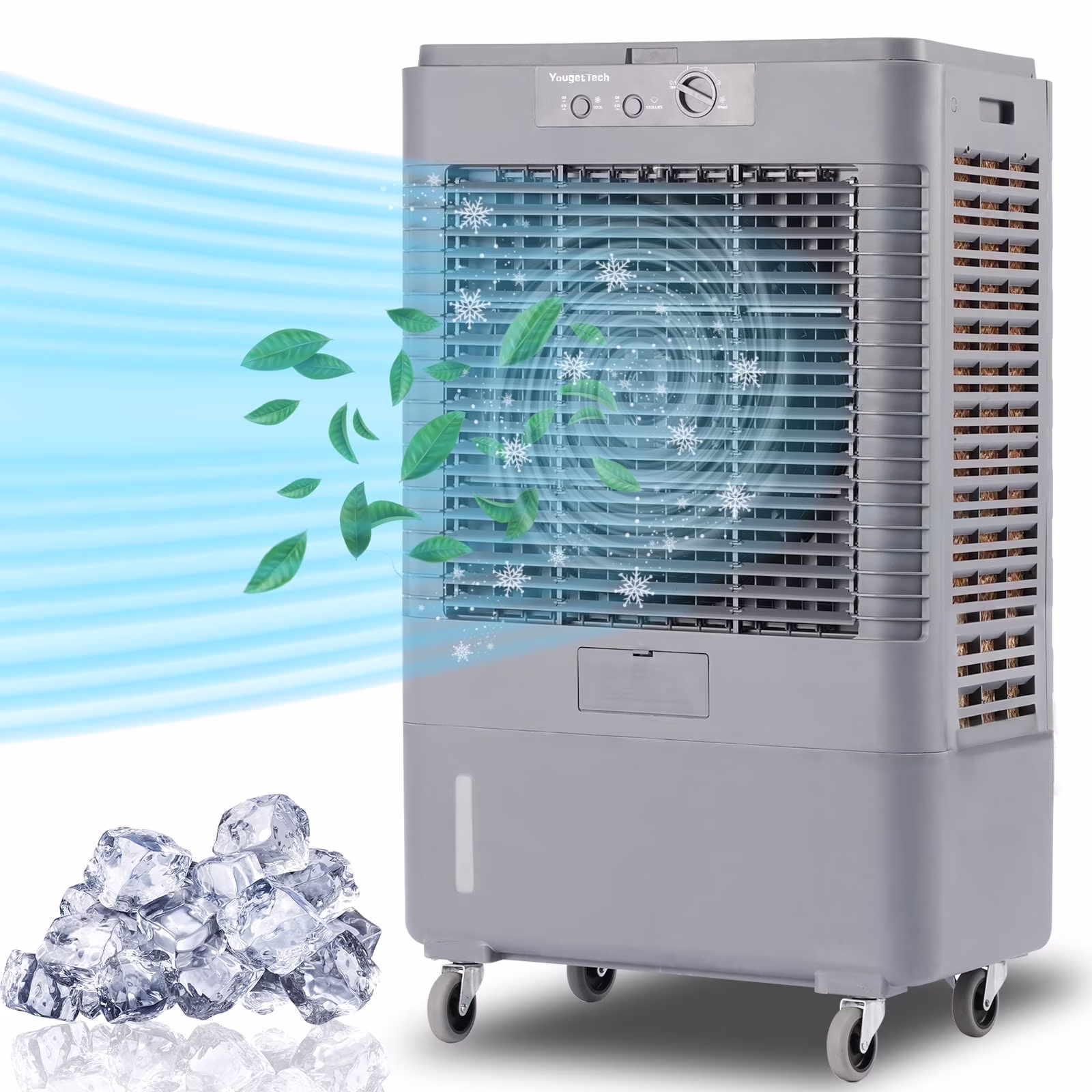YougetTech 37'' Portable 3000CFM Evaporative Air Cooler - Image 7
