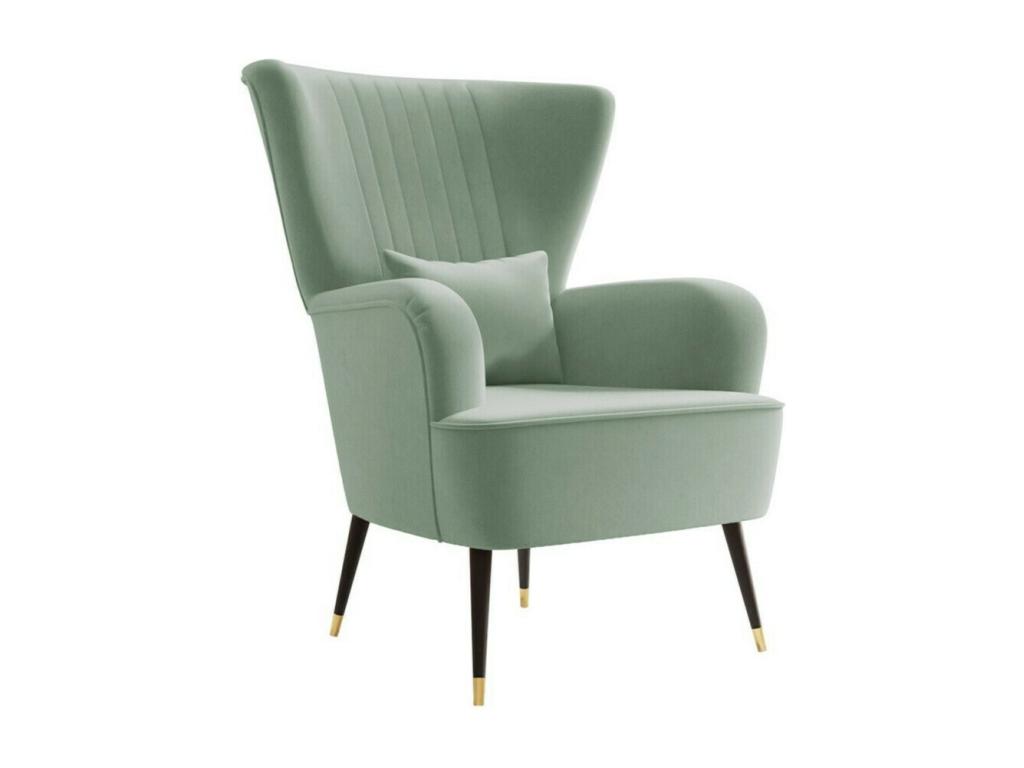 Sillón Luzssnh 111 - Turquesa - 103x82x85cm - Tapiz - Patas Metal