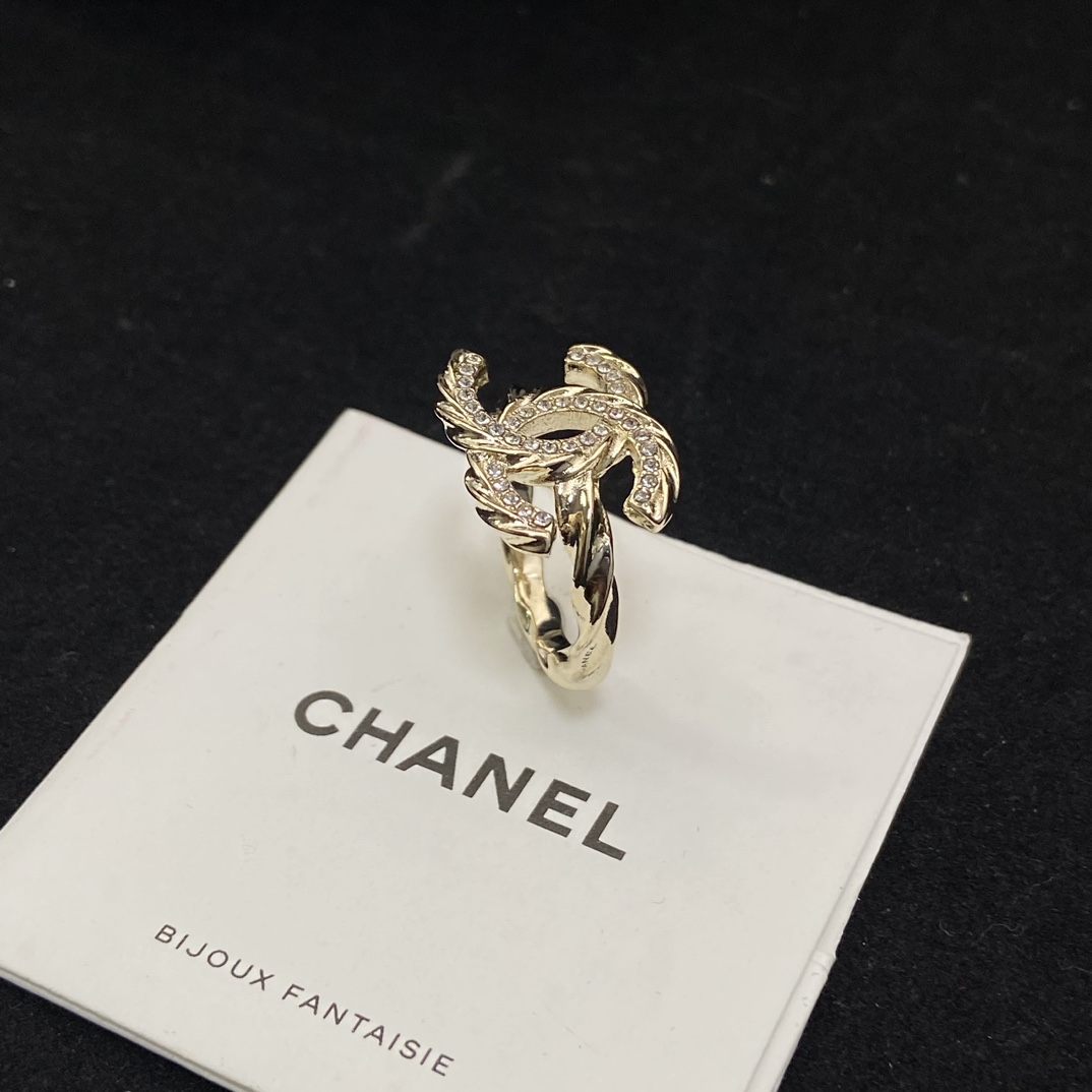 Chanel Dainty Diamond Paved Coco Ring - Original Replica Club