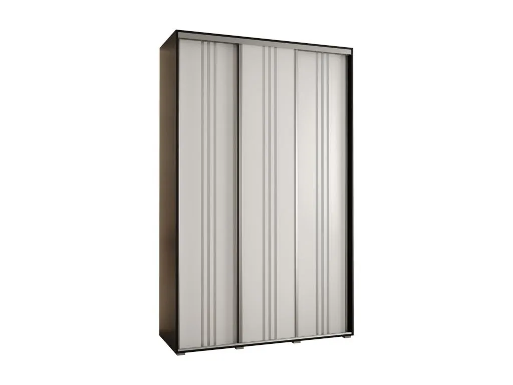ARMARIO Prietocasa 6 DE PUERTAS CORREDERAS 235.2/160/45 3 puertas (Negro/Blanco/Plata)