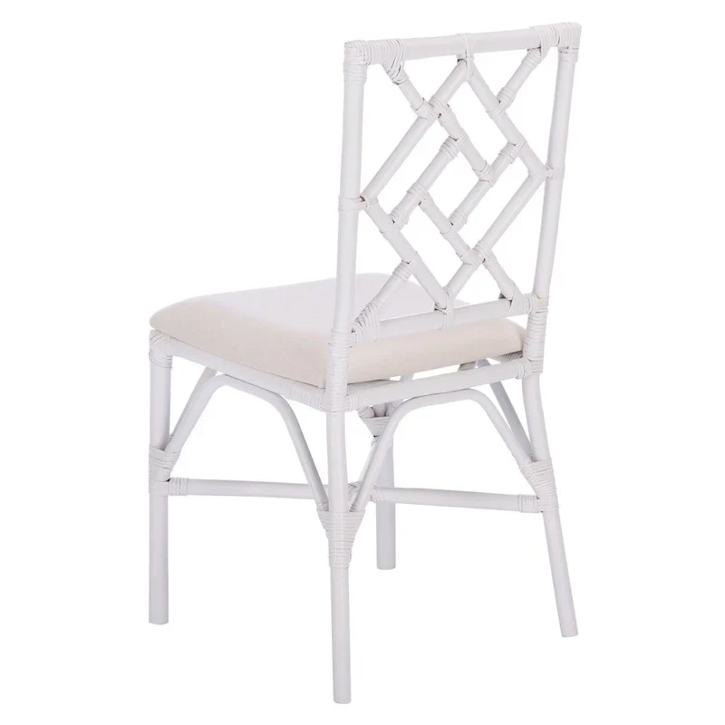 Set of 2 SAFAVIEH Maye Rattan Accent Chairs with Cushions - Dimensions: 18.5" W x 20.9" L x 35.8" H