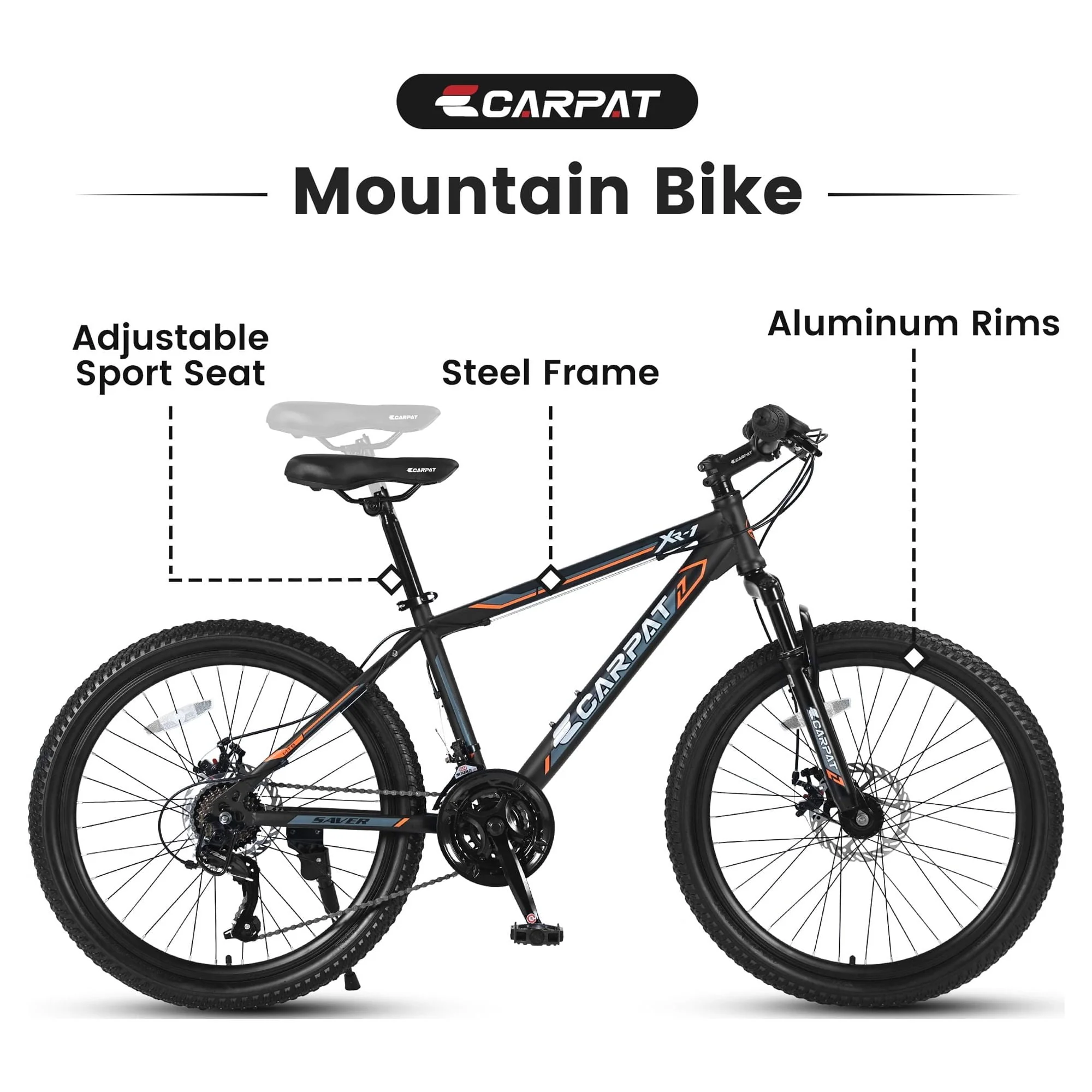 24 inch Kids Bike for Boys Girls, Kids Mountain Bike with Disc Brakes 21 Speed - Image 6