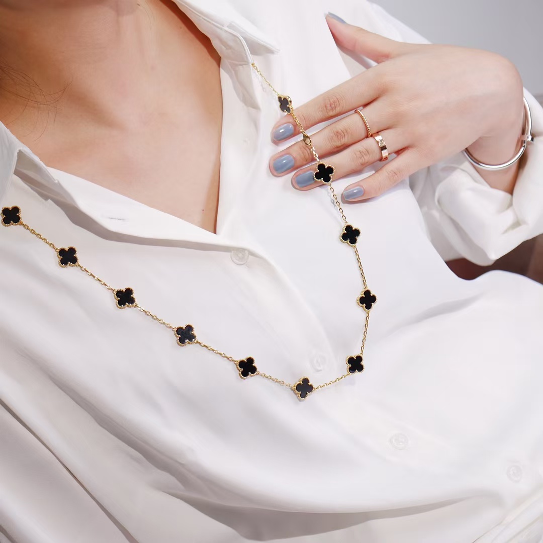 VCA Vintage Alhambra Long Necklace, 20 Motifs - Original Replica Club