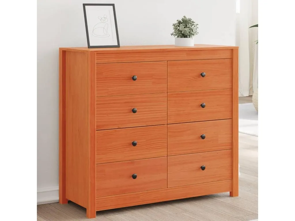 Armario auxiliar Boverdeco maciza de Boverdeco marrón cera 100x40x90 cm