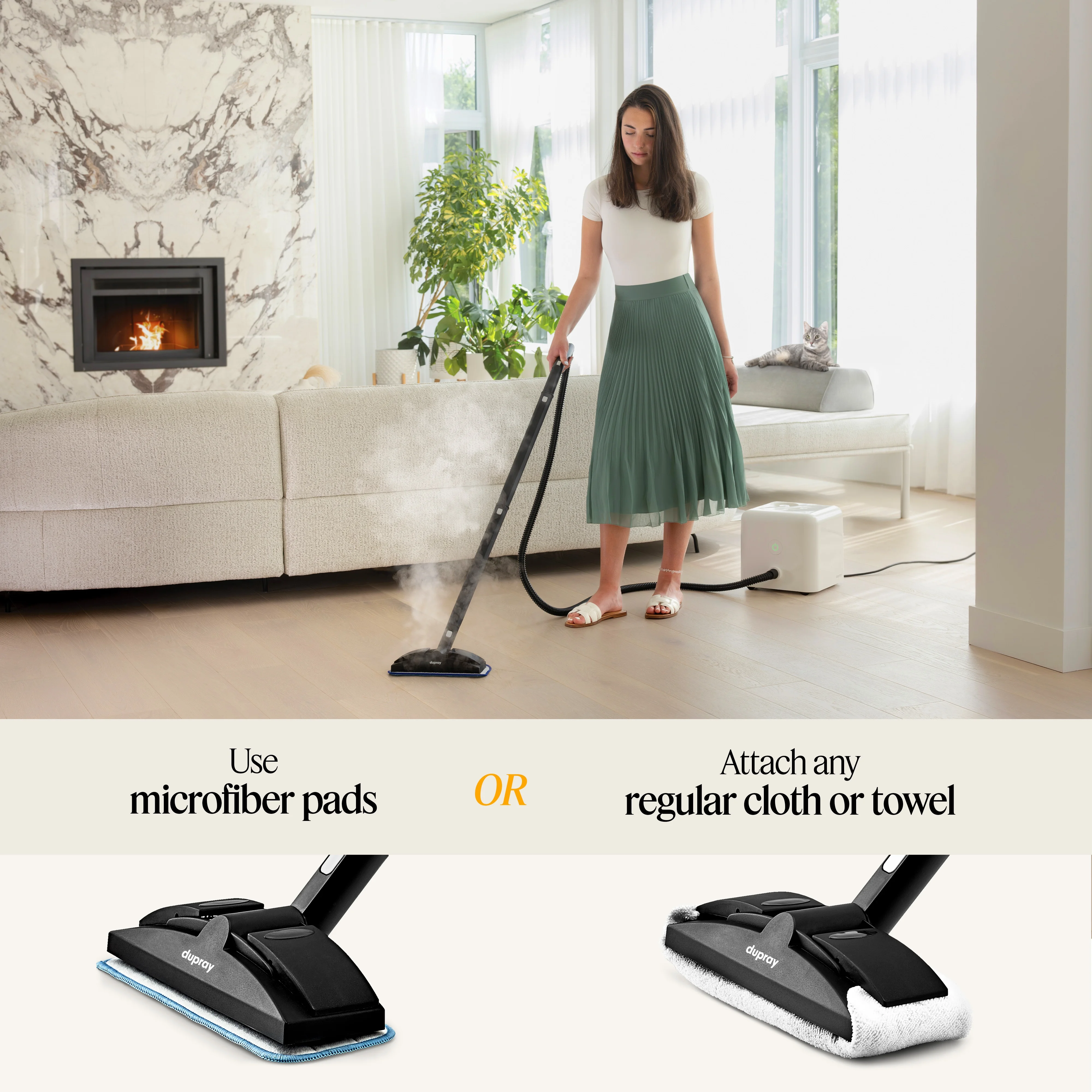 Dupray Neat Steam Cleaner 17-Piece Kit -?Our bestselling multipurpose steam cleaner with all the tools to clean, detail, sanitize*, deodorize floors, grout, bathrooms, kitchens and more. 1500w - Image 3